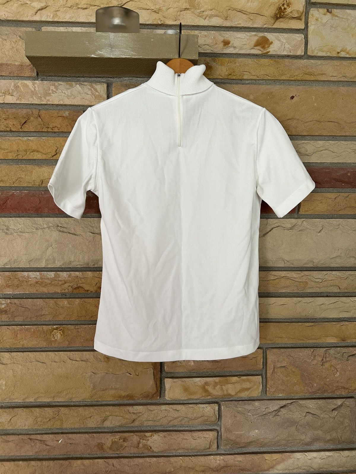 Vintage Vintage 70s Mock Neck Zip Polyester Top Size M / US 6-8 / IT 42-44 - 2 Thumbnail