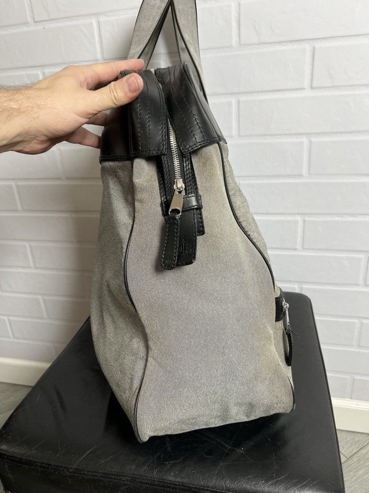 Dior CHRISTIAN DIOR Fabric/Leather Large Bag Gray/Black Size ONE SIZE - 10 Thumbnail