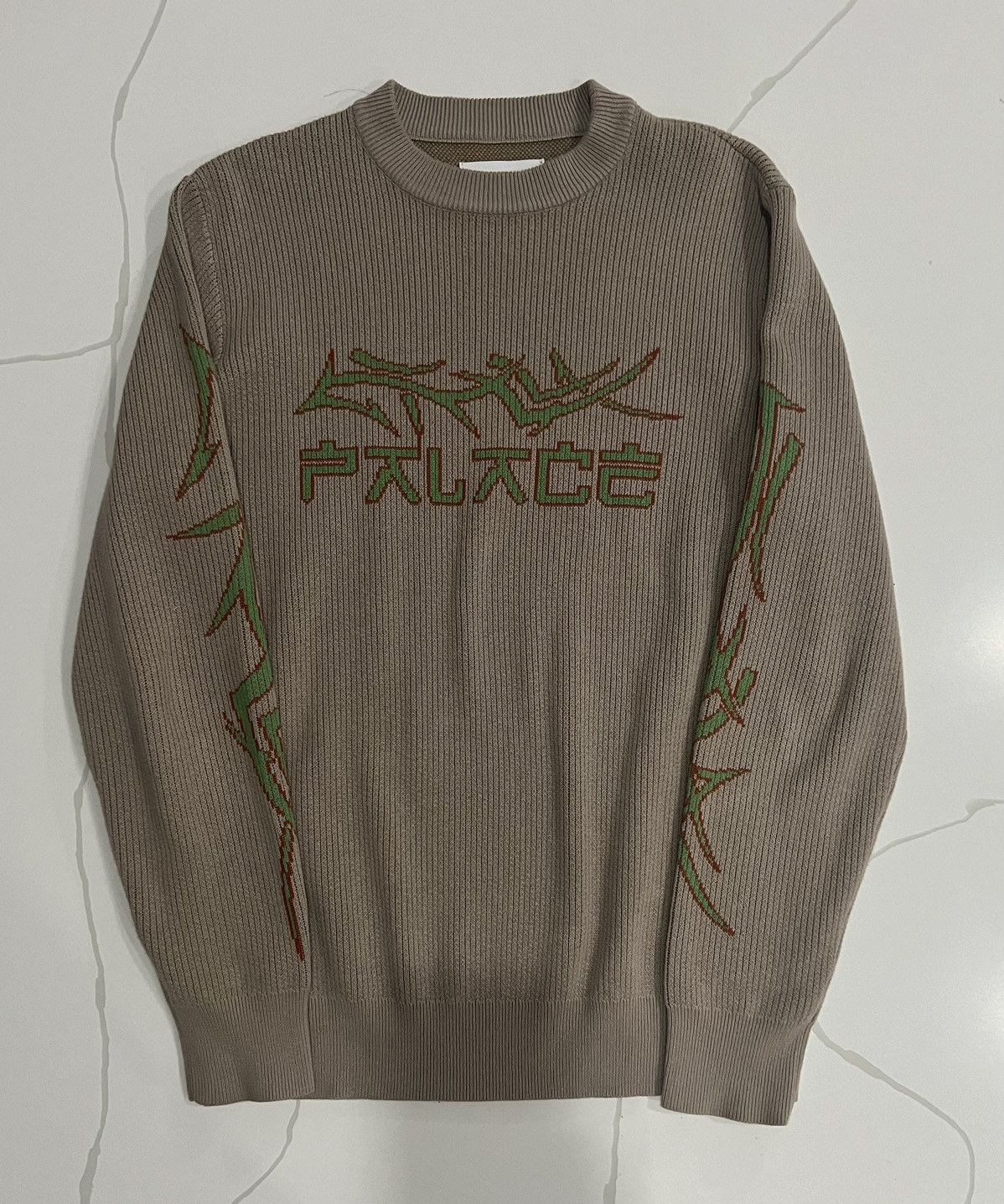Palace Palace Tri - Pal Knit Sand Sweater | Grailed