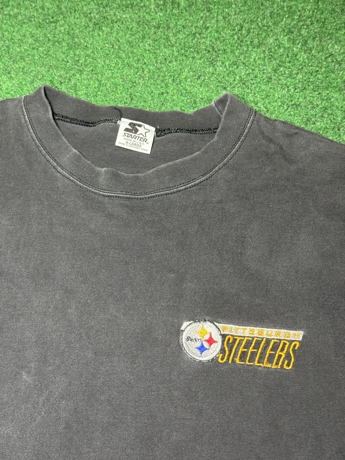 Starter Vtg 90s Pittsburgh Steelers Starter XL/XXL Faded T Shirt Size US XL / EU 56 / 4 - 2 Thumbnail