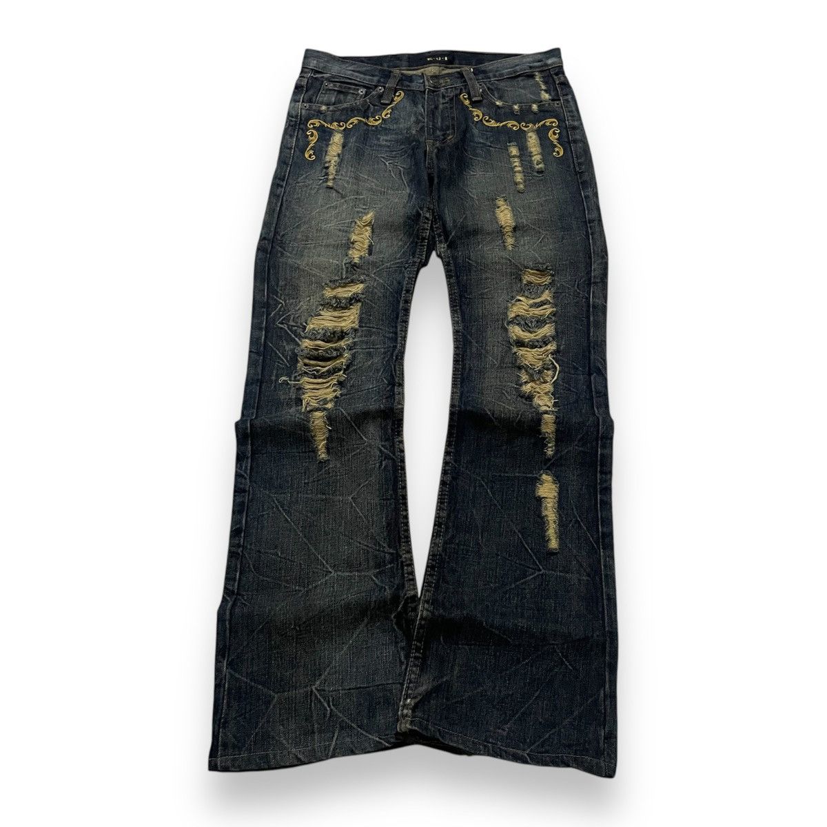 If Six Was Nine JAPANES FLARE DESIGNER K.U.I CO L.T.D DENIM (30×40) Size US 30 / EU 46 - 2 Thumbnail