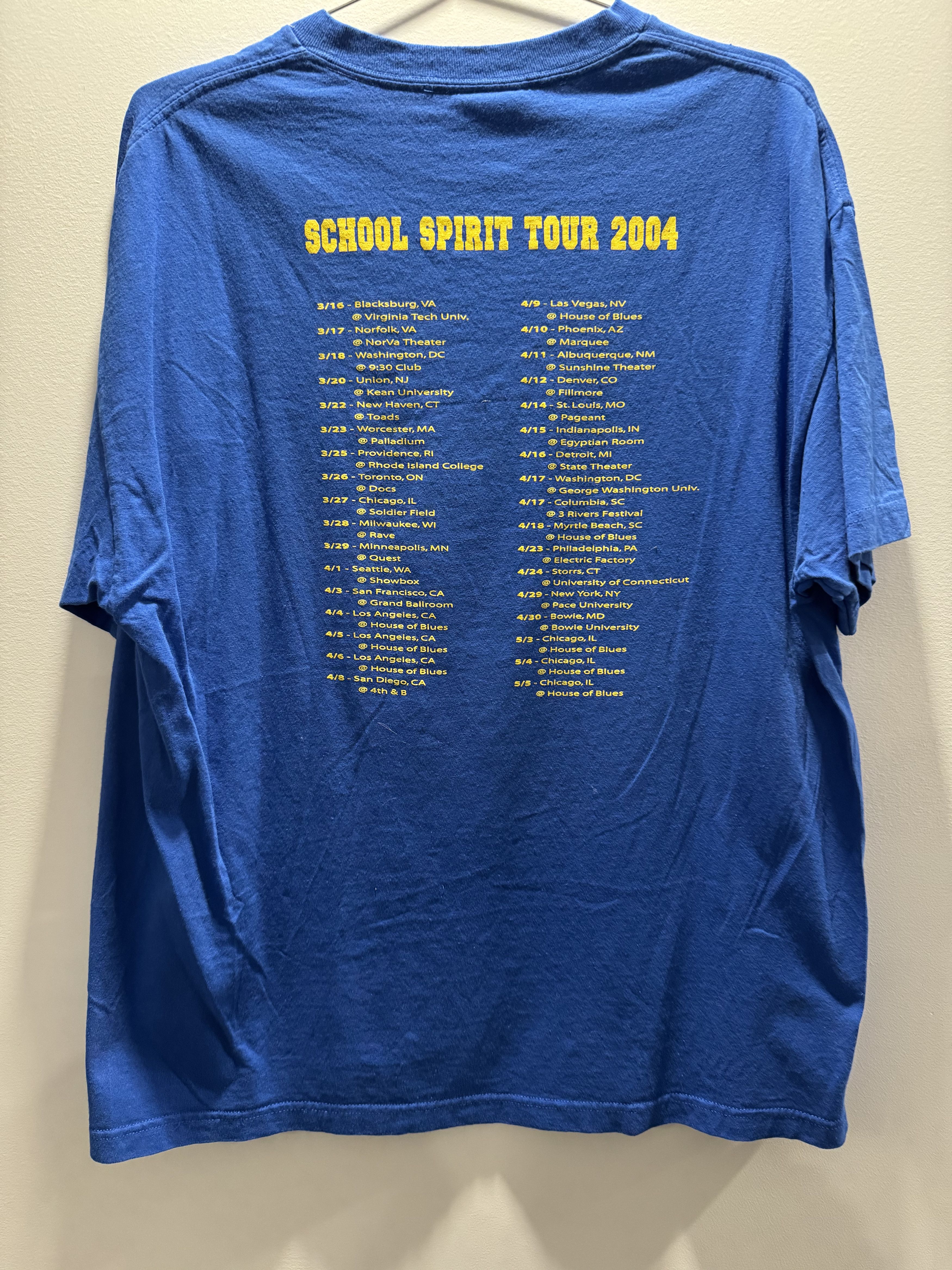 Vintage Kanye West Kanye West School Spirit Tour 2004 Tee Size US XL / EU 56 / 4 - 2 Thumbnail