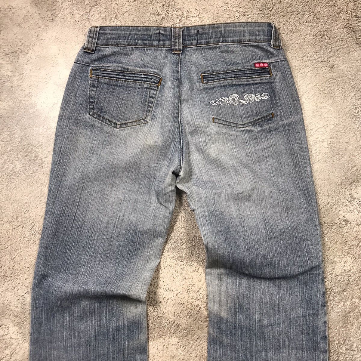 Vintage Vintage Y2K Baggy Distressed Flared Jeans Skate Grunge 28 Size 28" / US 6 / IT 42 - 4 Thumbnail