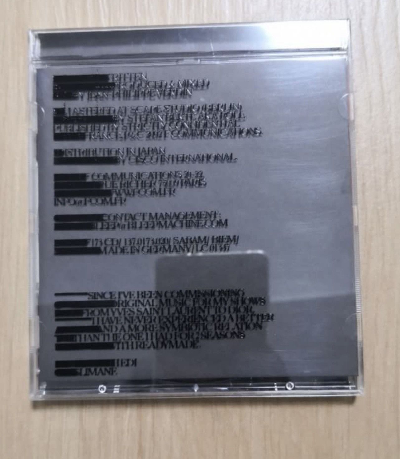 Dior × Hedi Slimane Dior Homme 2002 FW show original music Size ONE SIZE - 2 Thumbnail
