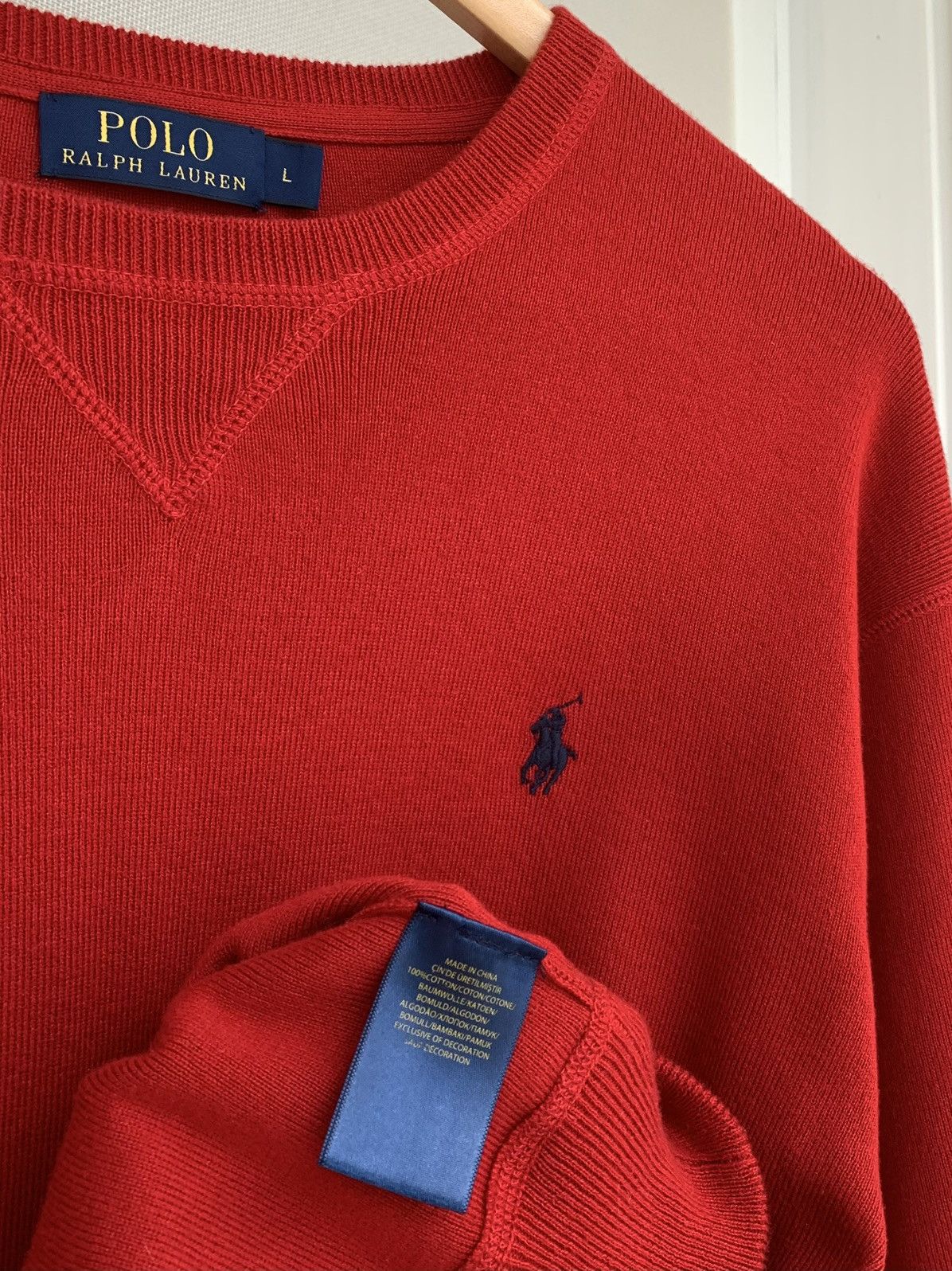Polo Ralph Lauren Polo Ralph Lauren Sweatshirt Crew Neck Red Mens Size L Size US L / EU 52-54 / 3 - 7 Thumbnail