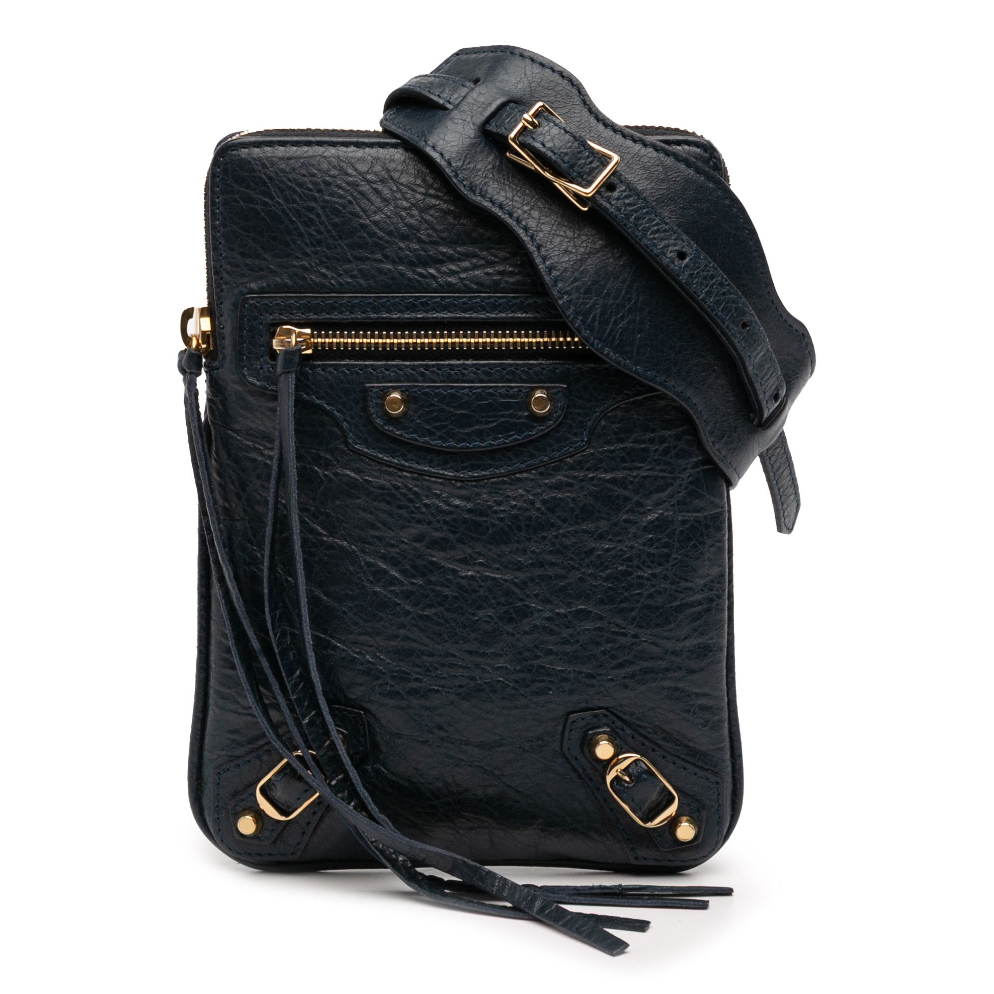 Balenciaga Balenciaga Lambskin Motocross Classic Phone Holder Bag Size ONE SIZE - 1 Thumbnail