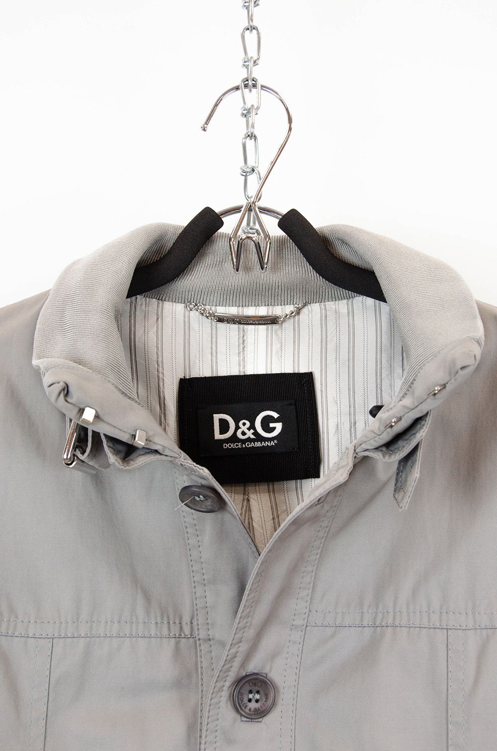 Dolce & Gabbana Dolce & Gabbana Grey Cotton Jacket IT48 Size US M / EU 48-50 / 2 - 10 Thumbnail
