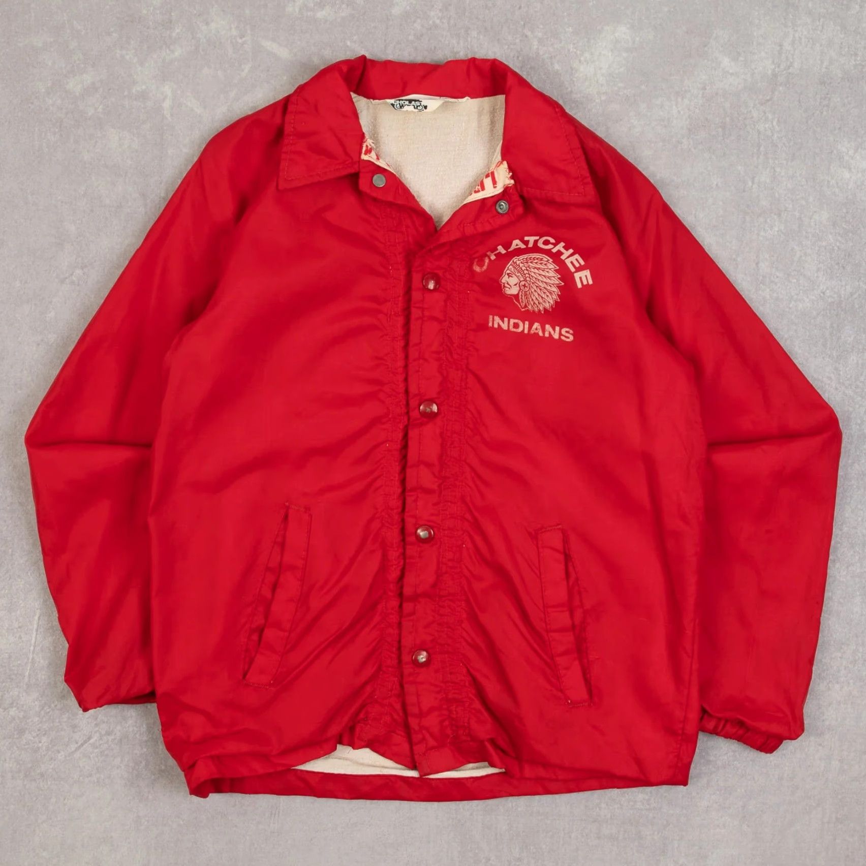 Levi's VINTAGE Levi's Ohatchee Coach Jacket Women's Red 80s X-Small Short Nylon Jacket Size XL / US 12-14 / IT 48-50 - 2 Thumbnail