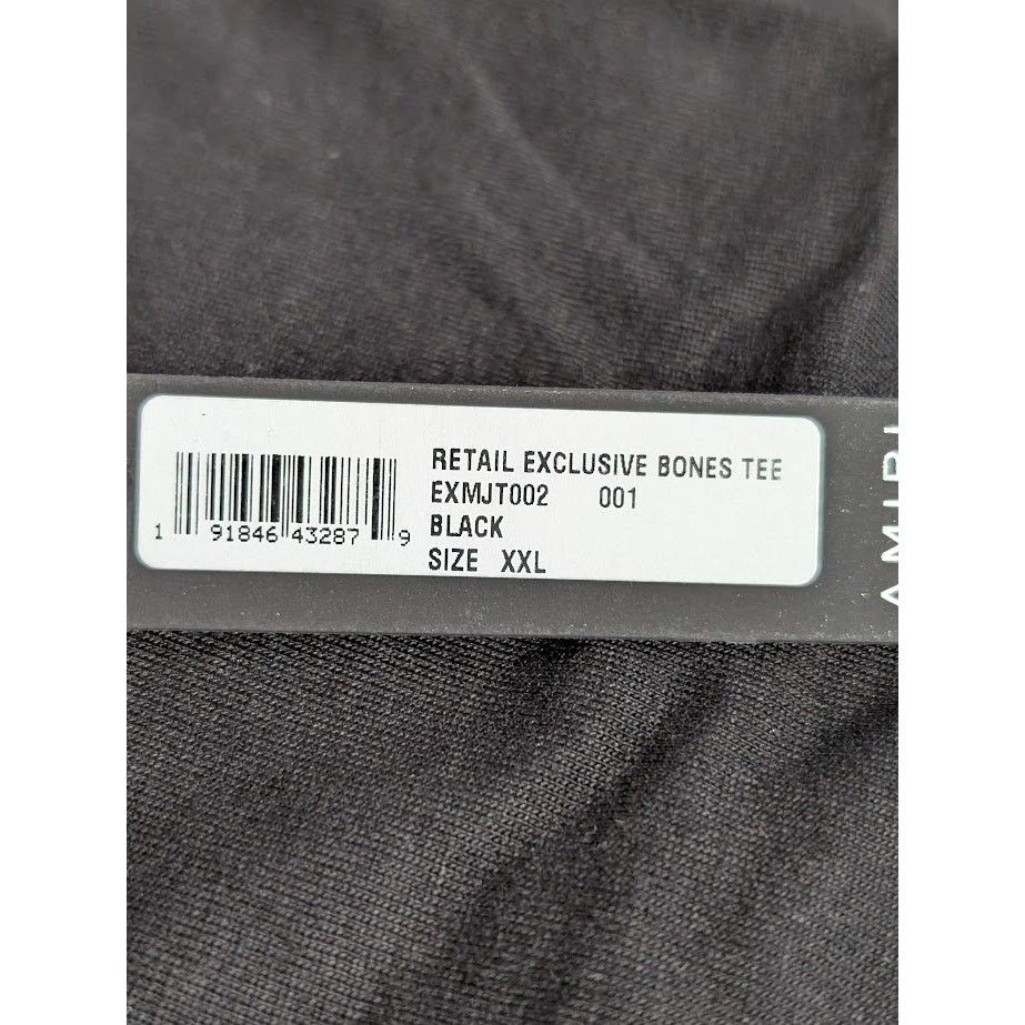 Amiri o1rshd1 Retail Exclusive Bones Tee Shirt in Black Size US XXL / EU 58 / 5 - 14 Thumbnail
