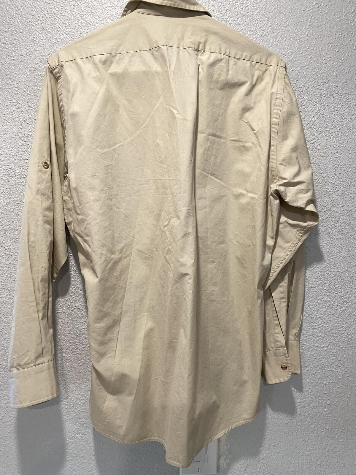 Banana Republic Banana Republic Men's Beige Cotton Button-Up Shirt Medium Size US M / EU 48-50 / 2 - 2 Thumbnail