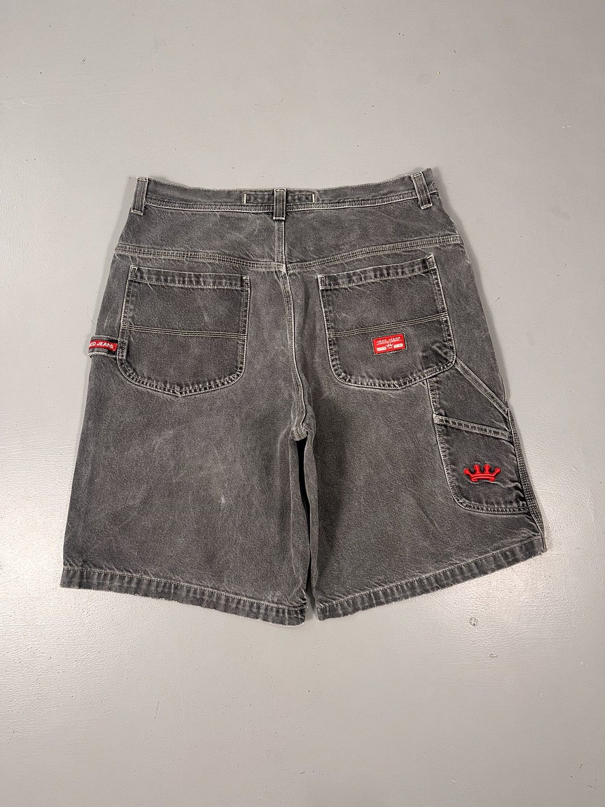 image of 90's Vintage Jnco Crown Carpenter Baggy Jorts in Black, Men's (Size 38)