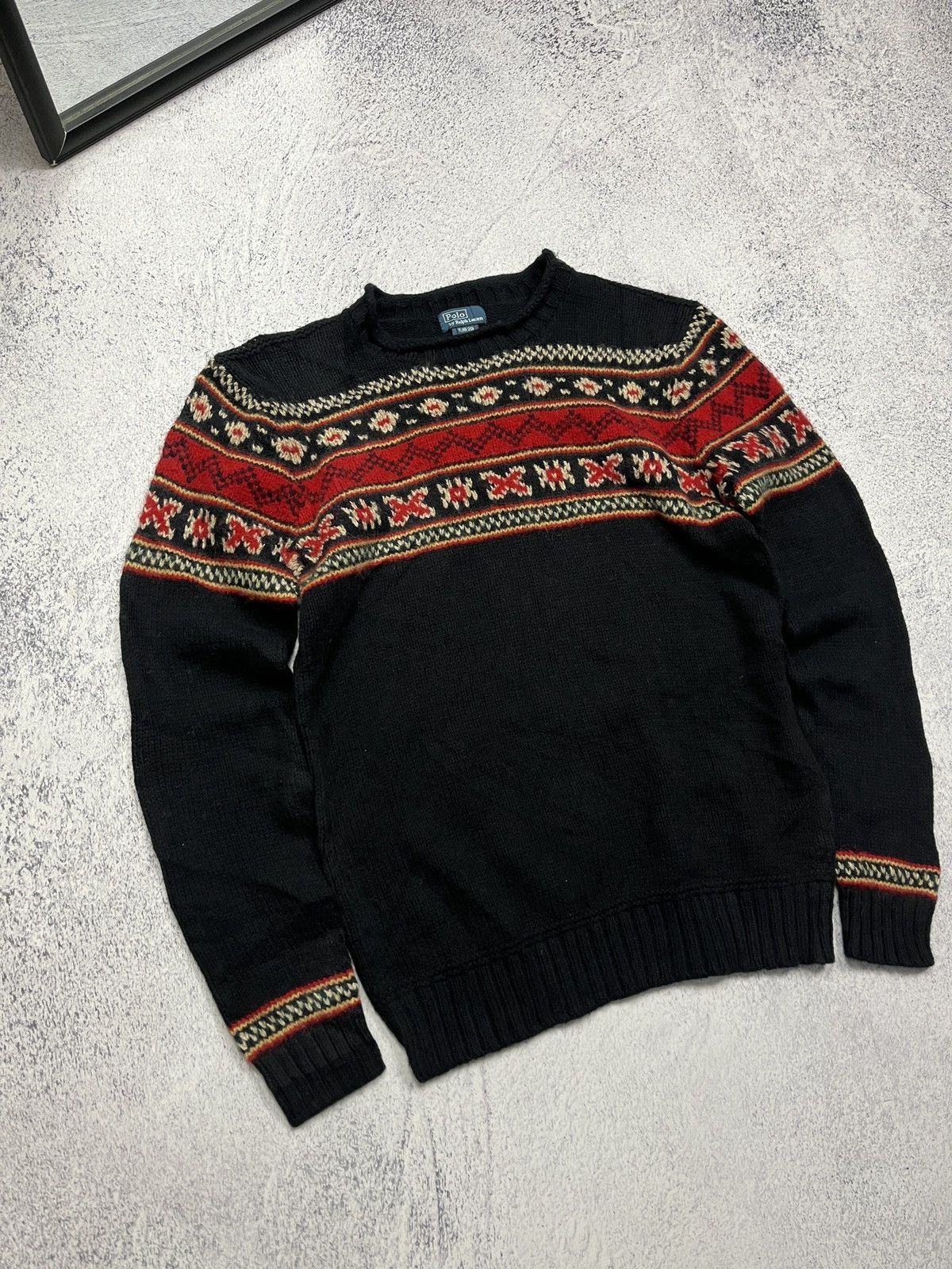 Polo Ralph Lauren Polo Ralph Lauren Fair Isle Nordic Cotton Wool Knit Sweater Size US XS / EU 42 / 0 - 3 Thumbnail