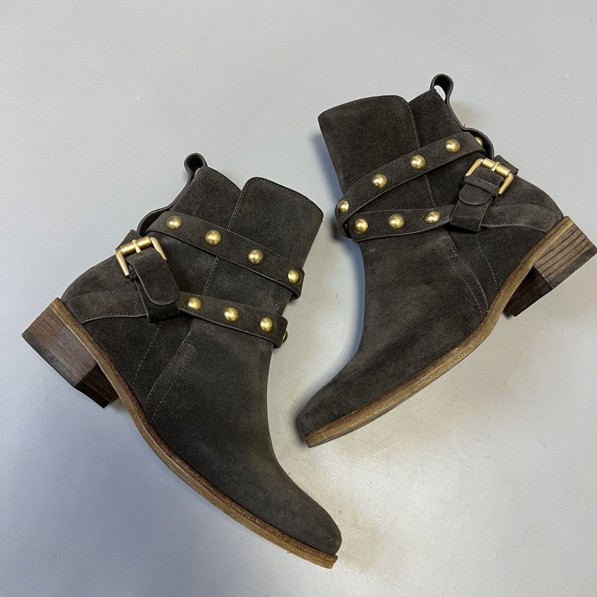 See by Chloe See by Chloe Janis Ankle Wrap Moto Boots Studs Size US 6 / IT 36 - 2 Thumbnail