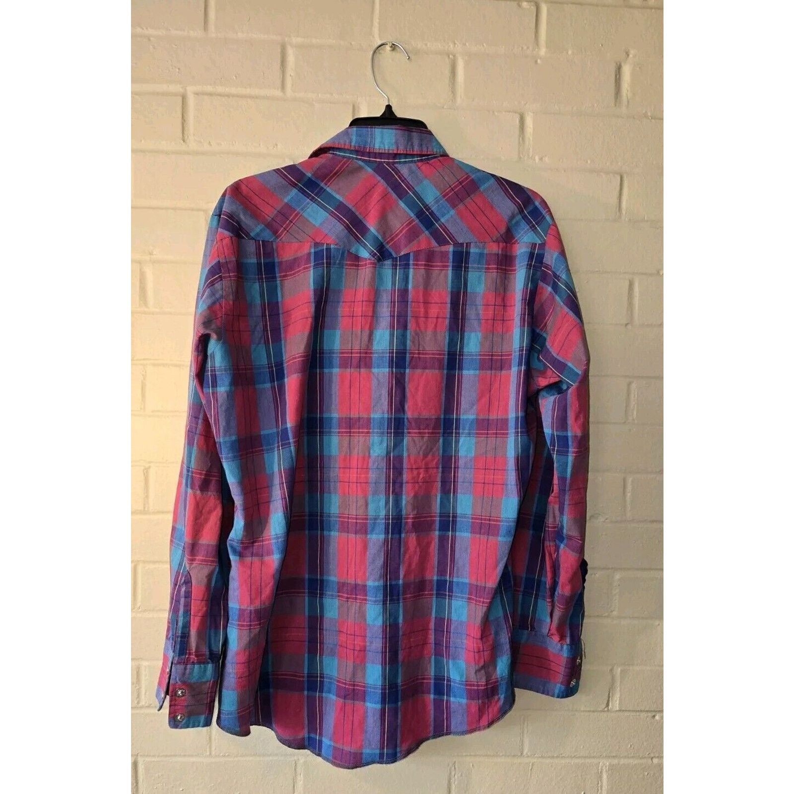 Wrangler Wrangler Long Sleeve Pearl Snap Shirt Men's M X-Long Tails Size US M / EU 48-50 / 2 - 4 Thumbnail