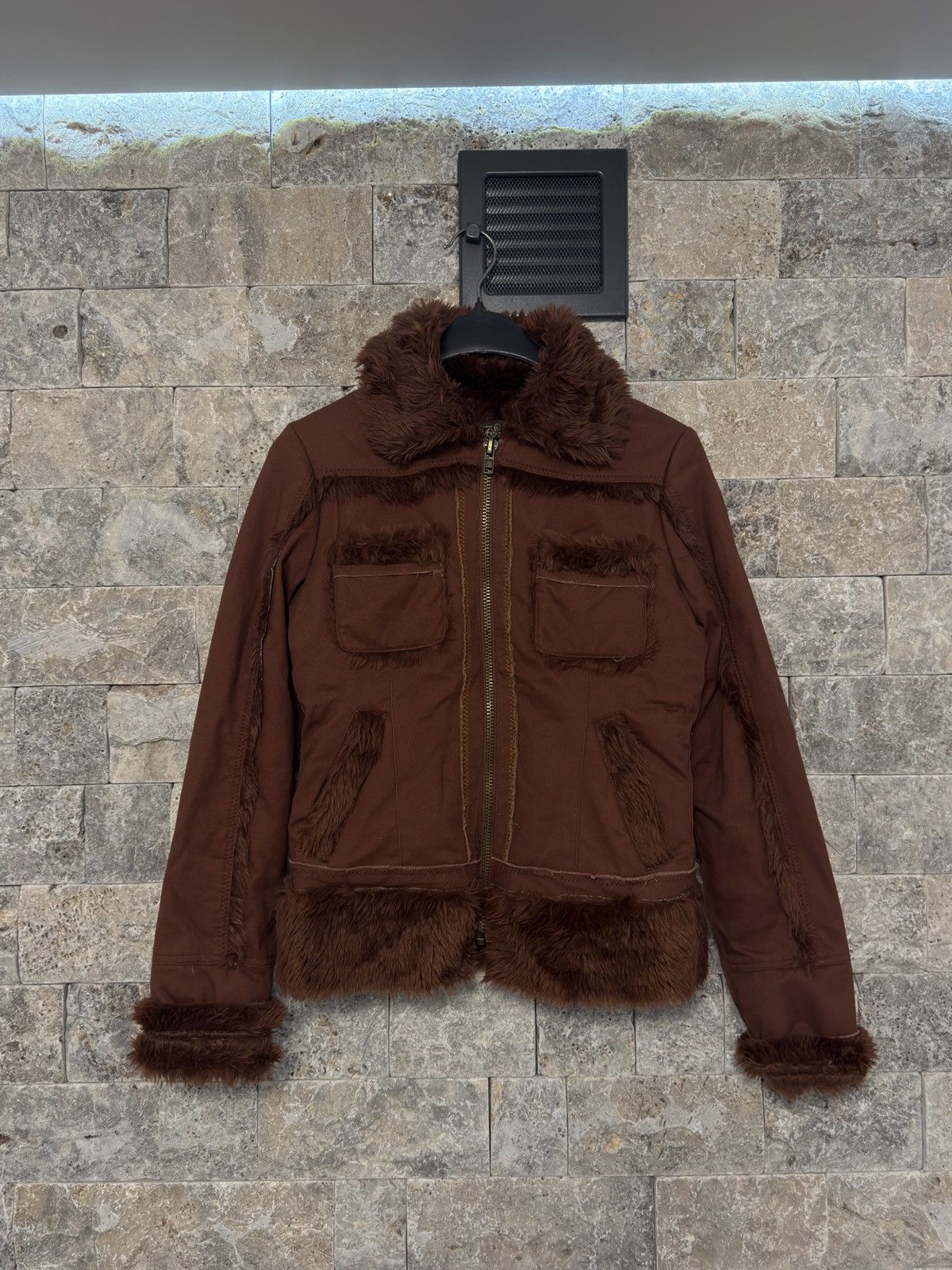 Japanese Brand × Vintage Vintage Fur jacket avant garde y2k Size S / US 4 / IT 40 - 1 Thumbnail