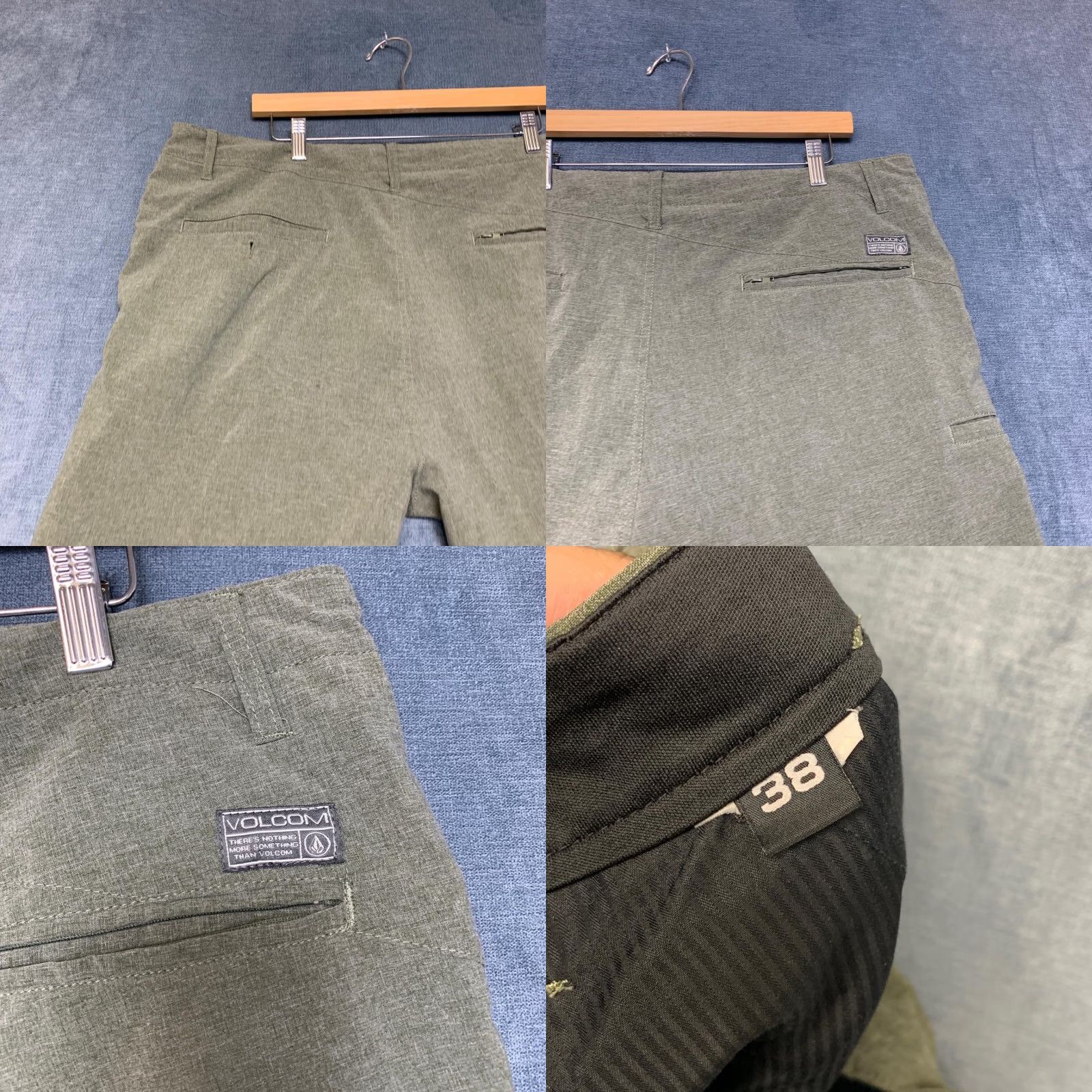 Volcom Volcom Shorts Mens 38 Sage Green Chino Slash Pockets Flat Front Casual Travel Size US 32 / EU 48 - 9 Thumbnail