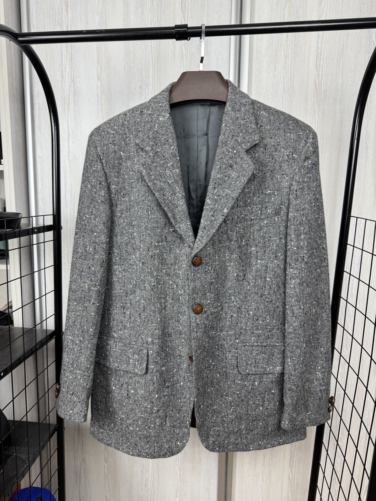 Yves Saint Laurent Yves Saint Laurent x Lanificio Paoletti wool tweed blazer 46 Size 36R - 1 Thumbnail