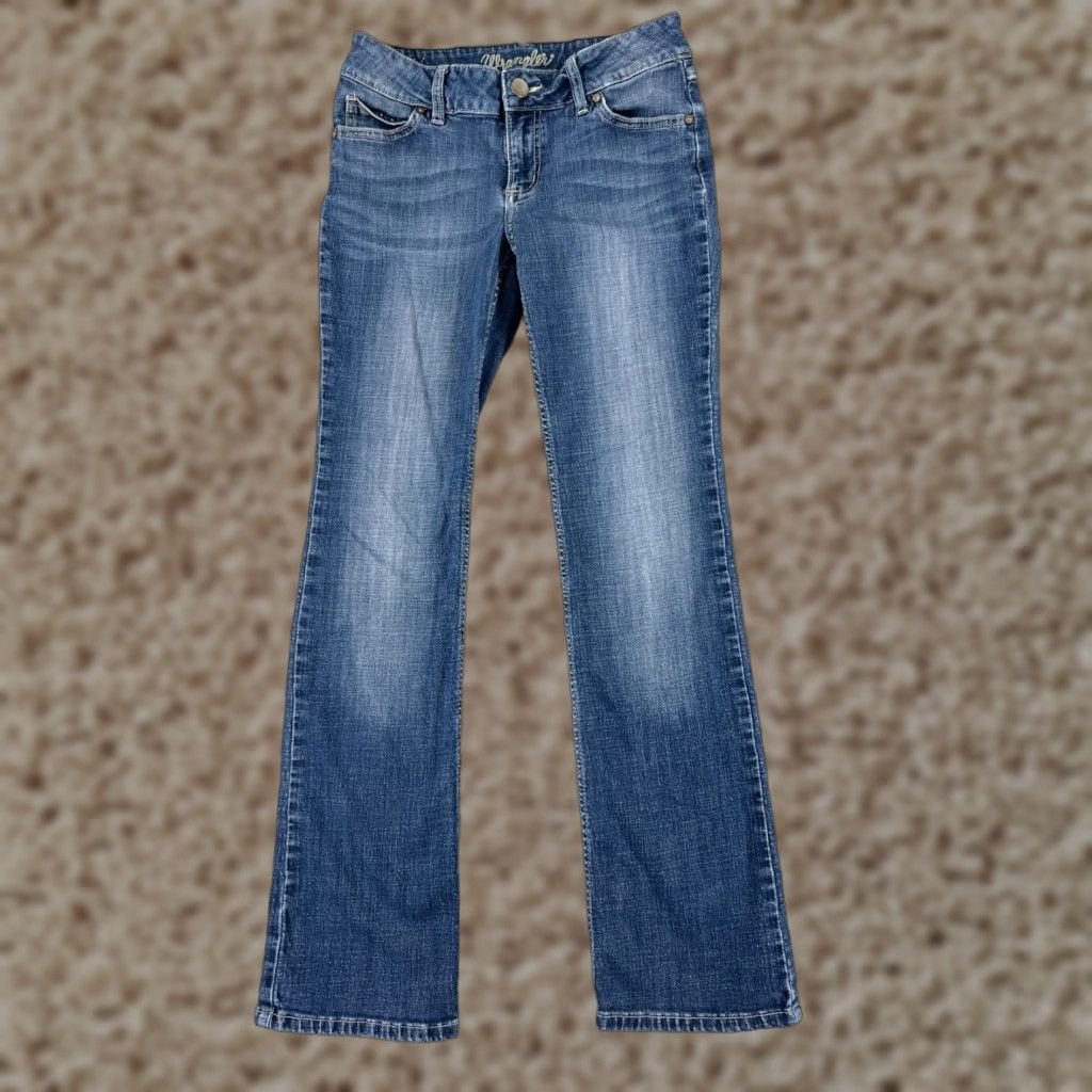 Wrangler Wrangler Jeans Women 5 Blue Denim Bootcut Embroidered Cotton Blend Western Size 27" / US 4 / IT 40 - 1 Thumbnail