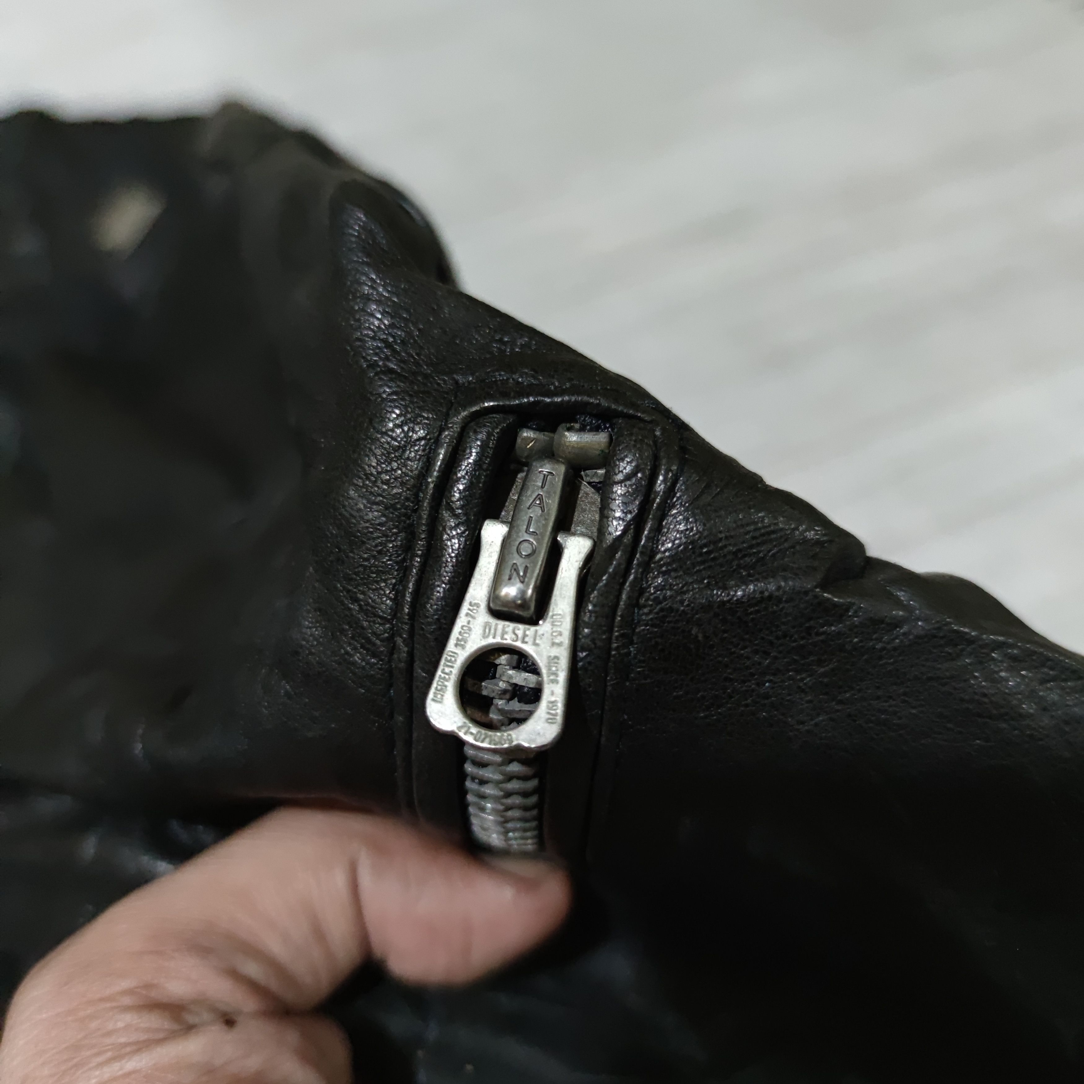 Diesel BRGZ DIESEL LEATHER BIKER JACKET Size US M / EU 48-50 / 2 - 10 Thumbnail