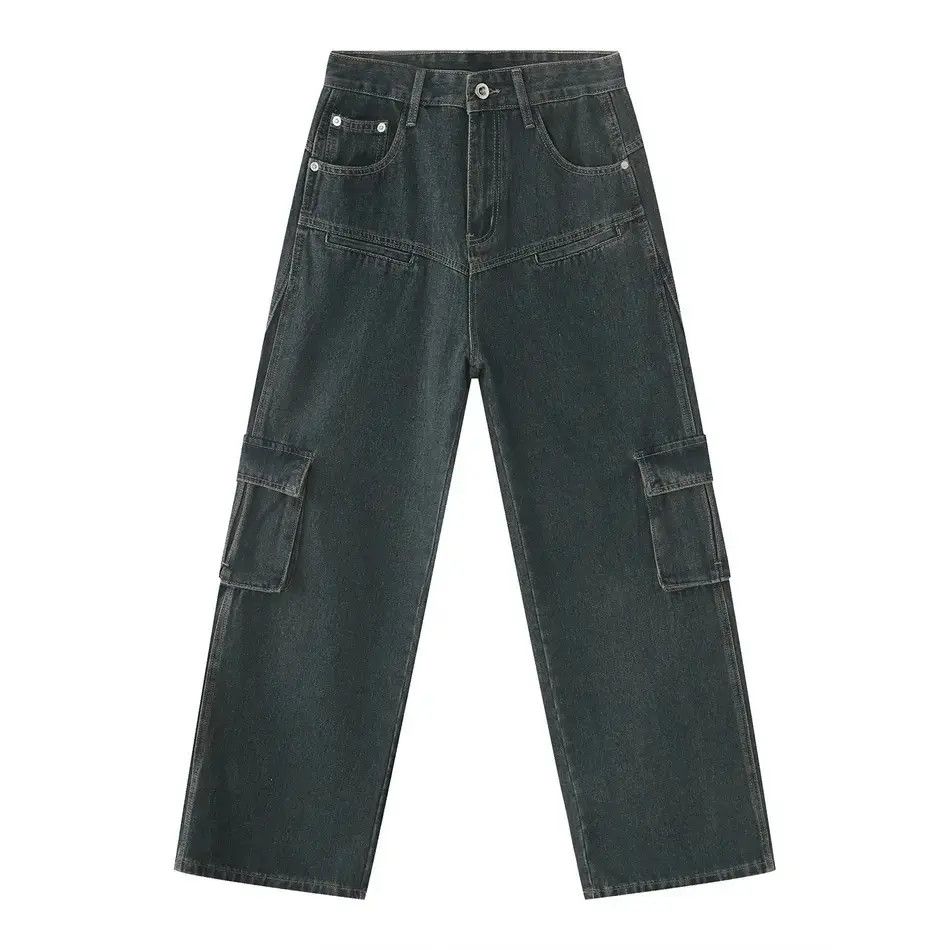 Japanese Brand Retro loose straight pocket jeans Size US 32 / EU 48 - 6 Thumbnail