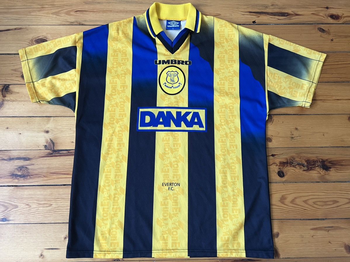 Maillot Vintage Umbro Everton 1988/90 – Taille 34, Authentique Foot Anglais
