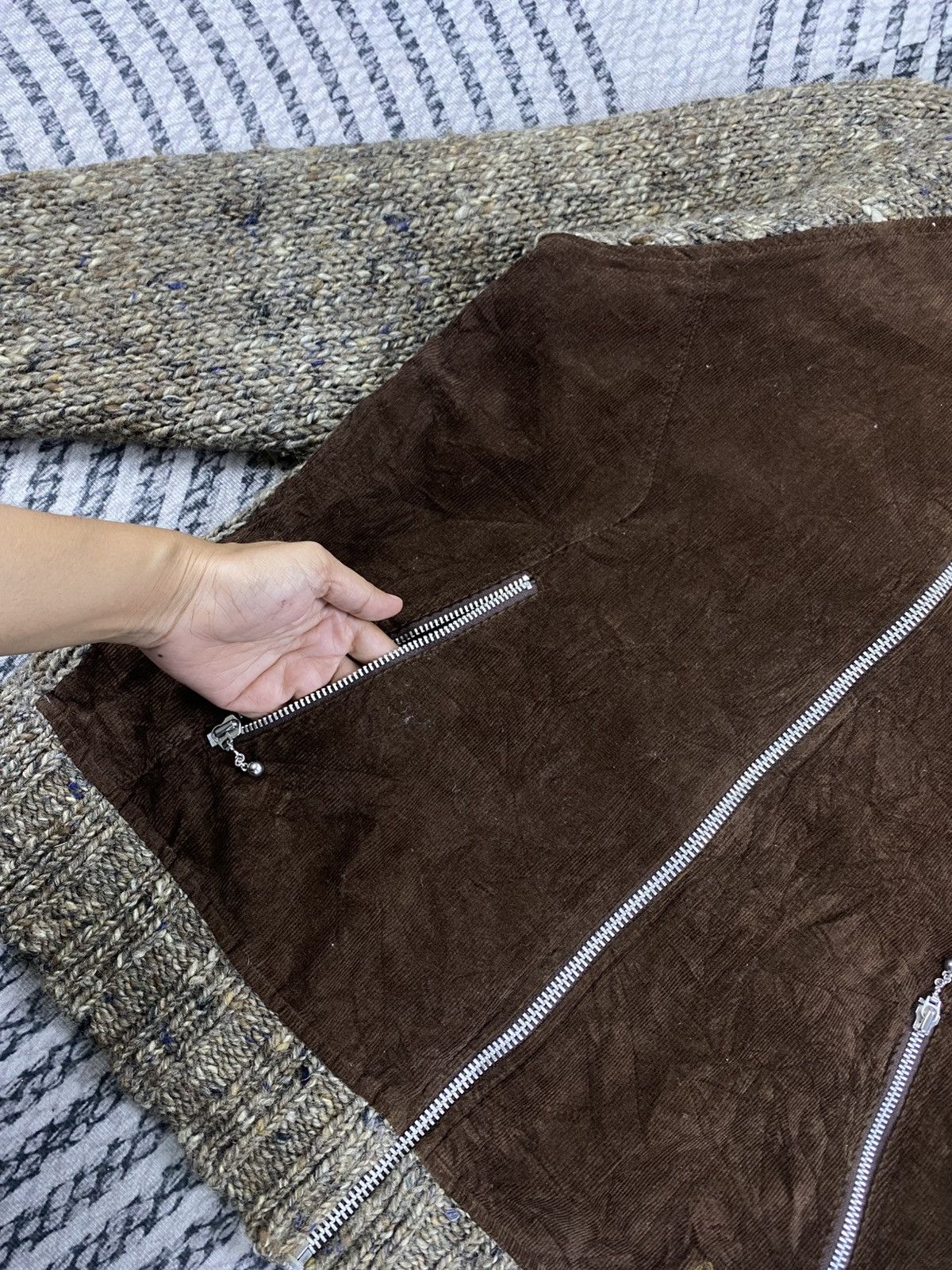 Japanese Brand Vtg Urban Wear Fullzip Brown Color Knit Sweater Size US M / EU 48-50 / 2 - 6 Thumbnail