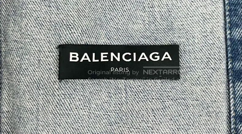 Other Balenciaga Washed Blue Collar Distressed Back Embroidered Size US M / EU 48-50 / 2 - 4 Thumbnail