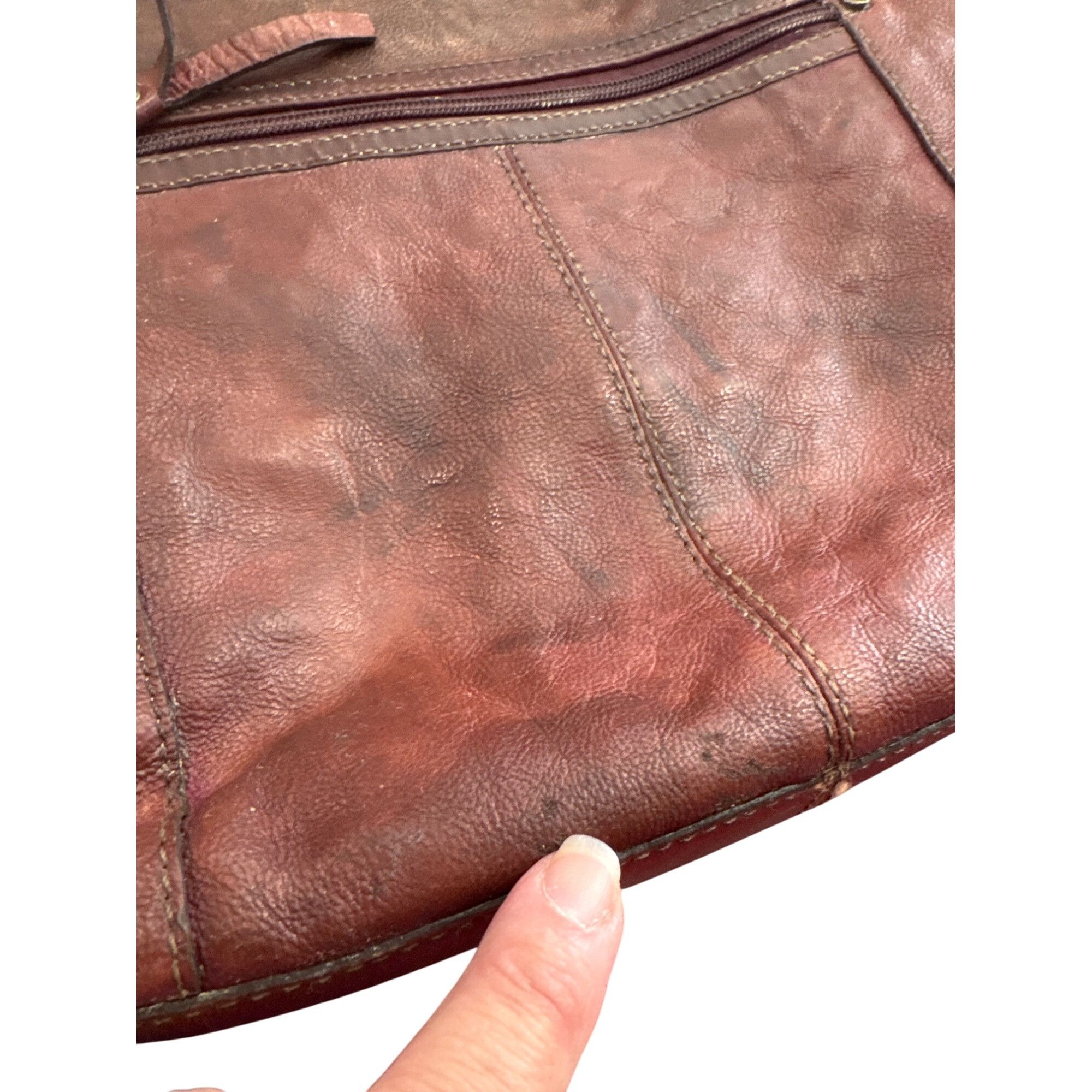 Fossil Fossil Womens Brown Leather Vintage Crossbody Handbag SKU 86 Size ONE SIZE - 9 Thumbnail
