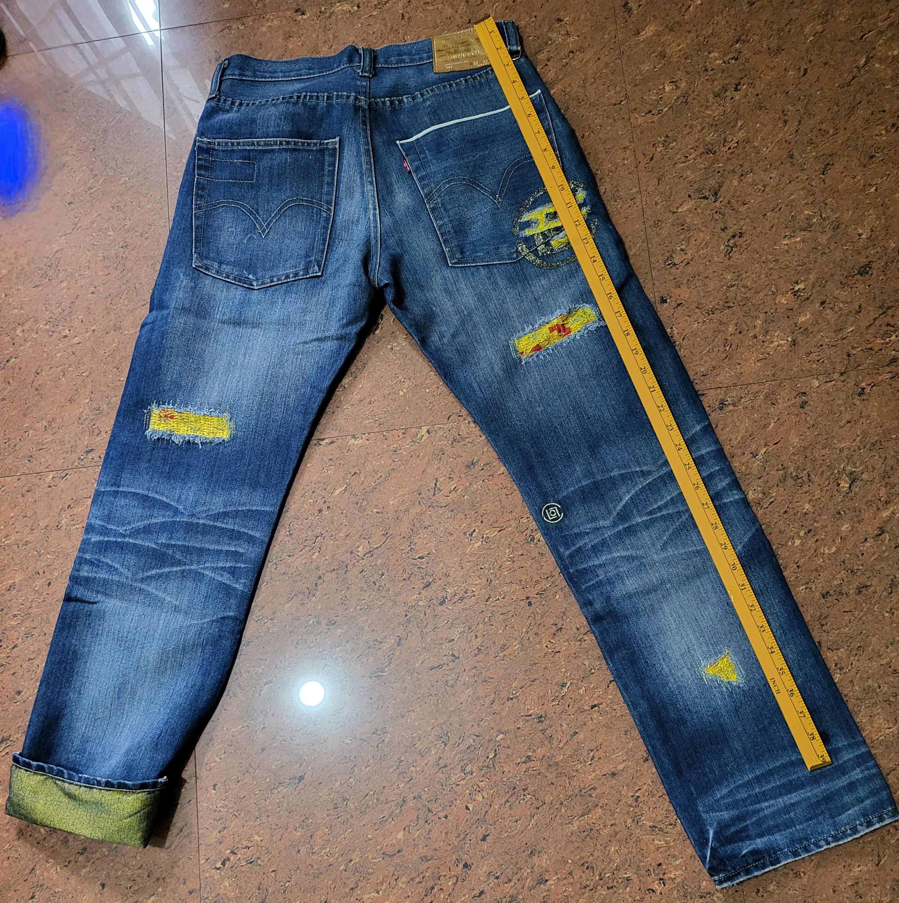 CLOT × Kazuki Kuraishi × Levi's CLOT x KAZUKI x LEVIS GOLD KZKLOT 505 DENIM Size US 32 / EU 48 - 3 Thumbnail
