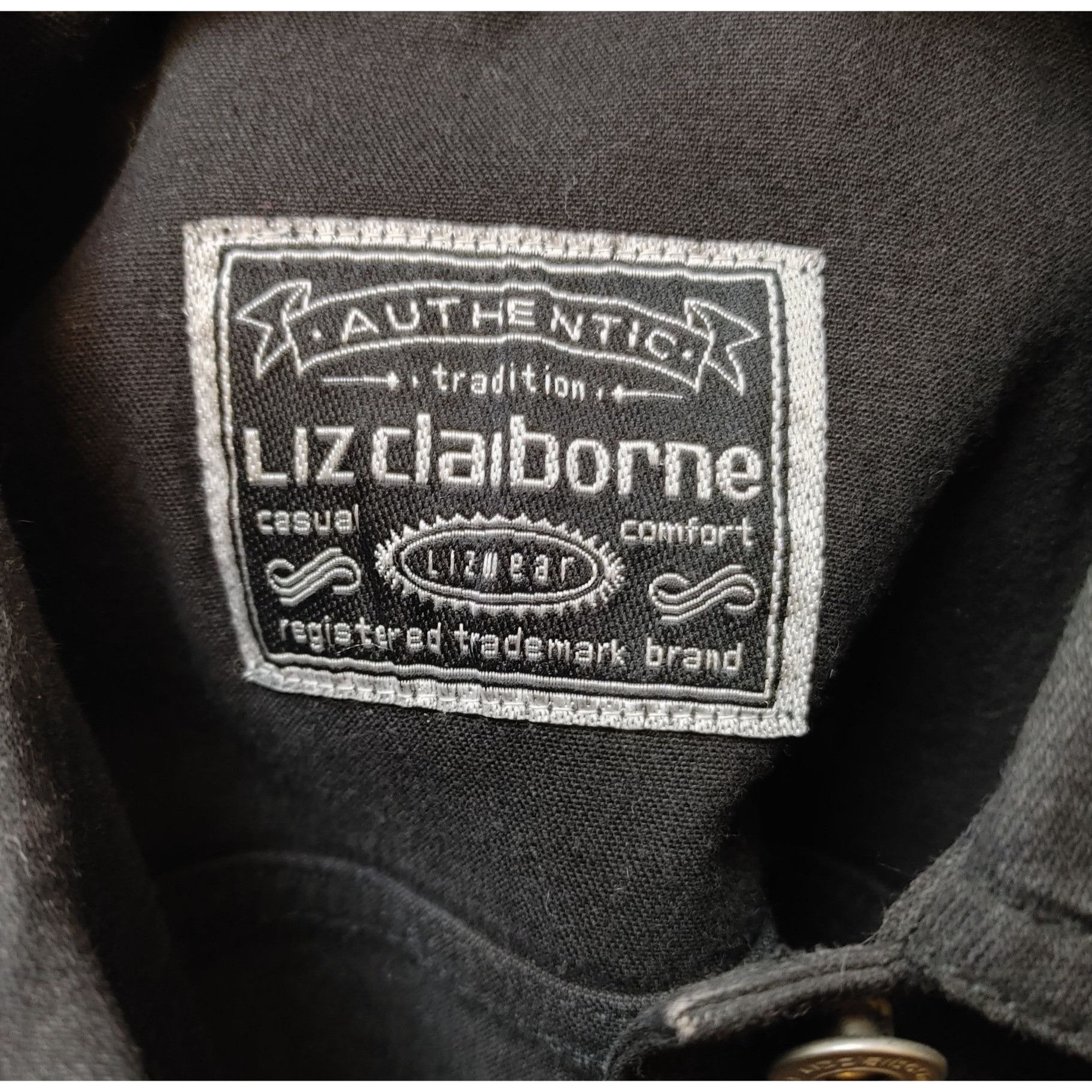 Other Vintage LIZ CLAIBORNE Lizwear Womens L Midweight Denim Jacke Size L / US 10 / IT 46 - 3 Thumbnail
