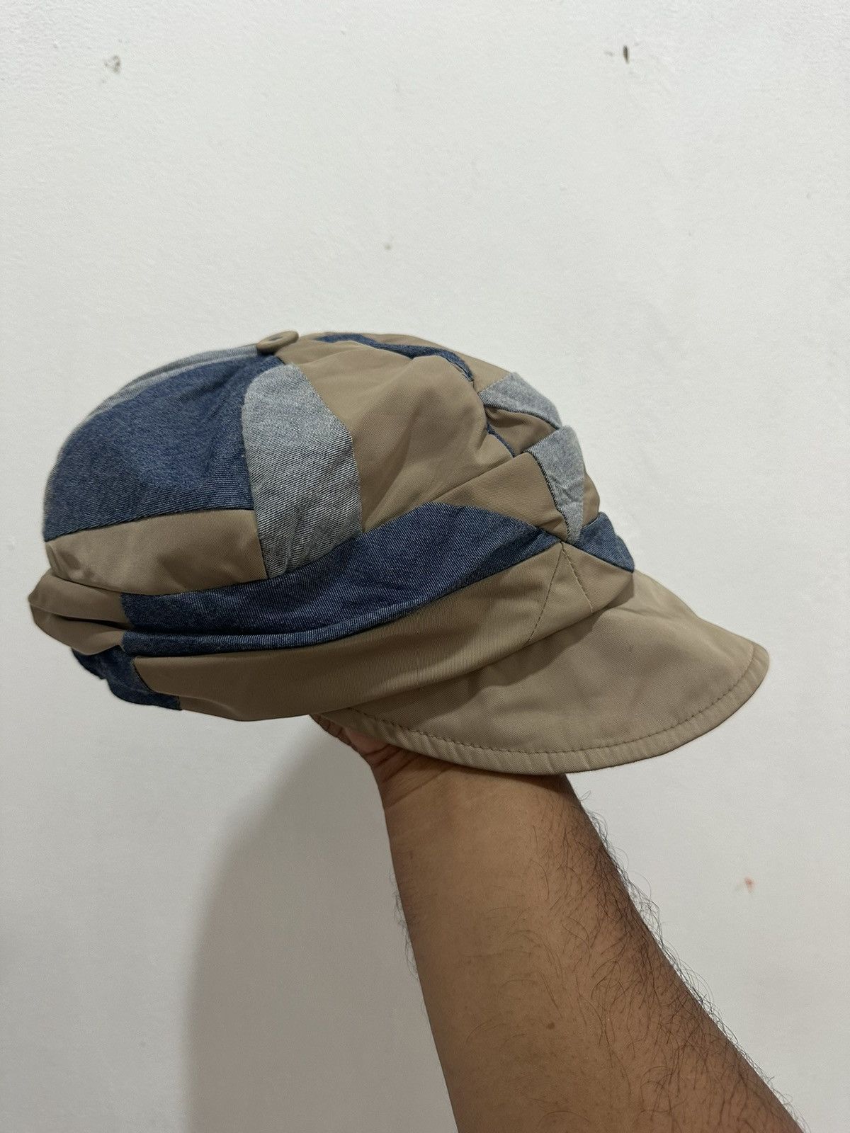 Vintage VTG Artist Hat Newsboy Patchwork By Dessiner Made in Italy Size ONE SIZE - 2 Thumbnail