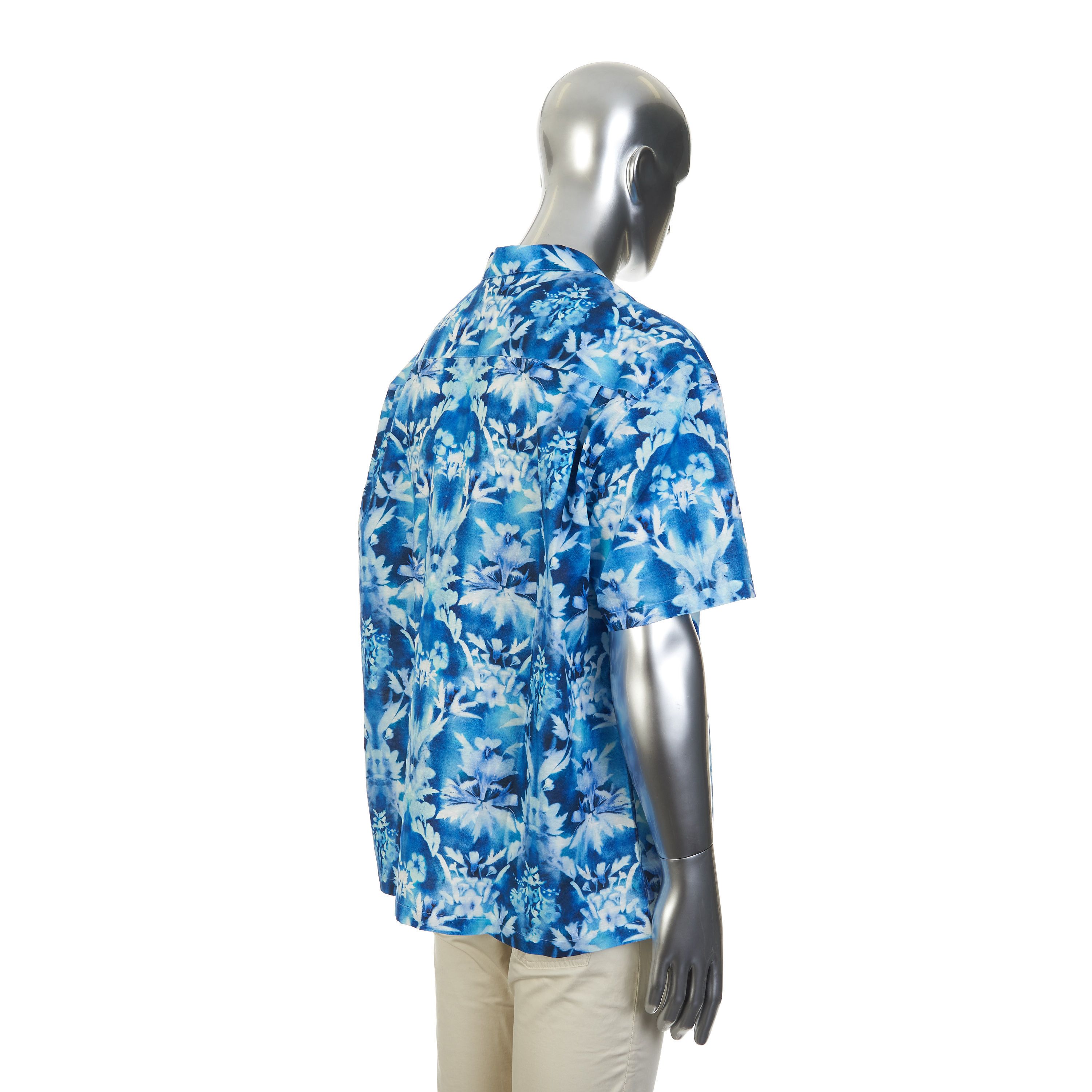 Berluti Hawaiian Shirt With Floral Print & Shortsleeves Size 43 Size US L / EU 52-54 / 3 - 7 Thumbnail