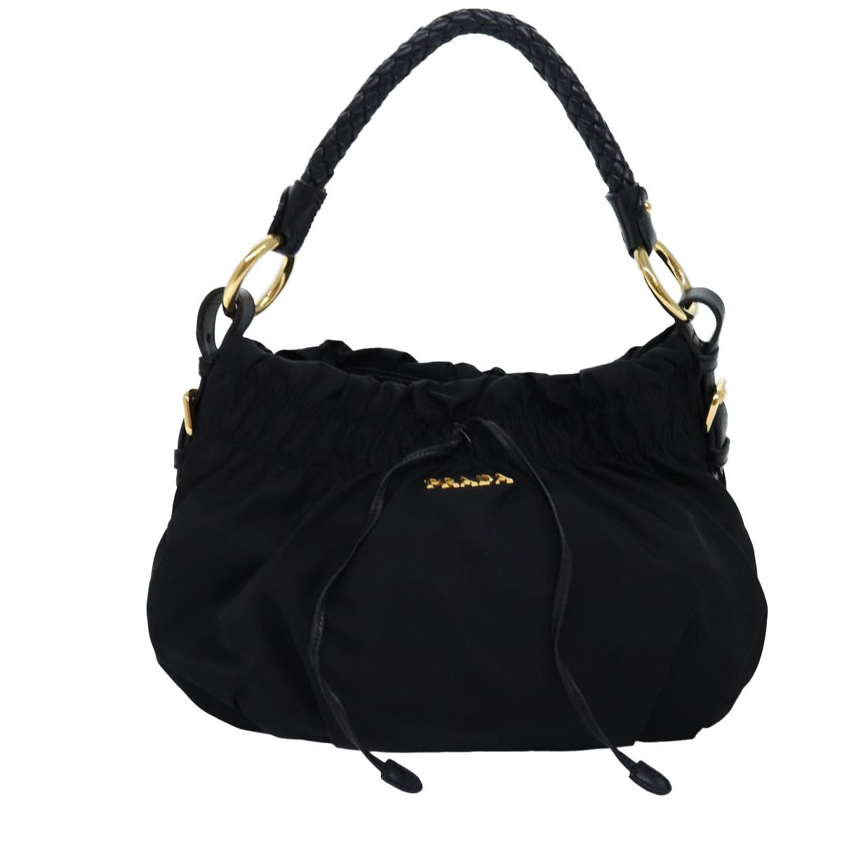 Prada Tessuto Black Synthetic Shoulder Bag (Pre-Owned) Size ONE SIZE - 1 Thumbnail