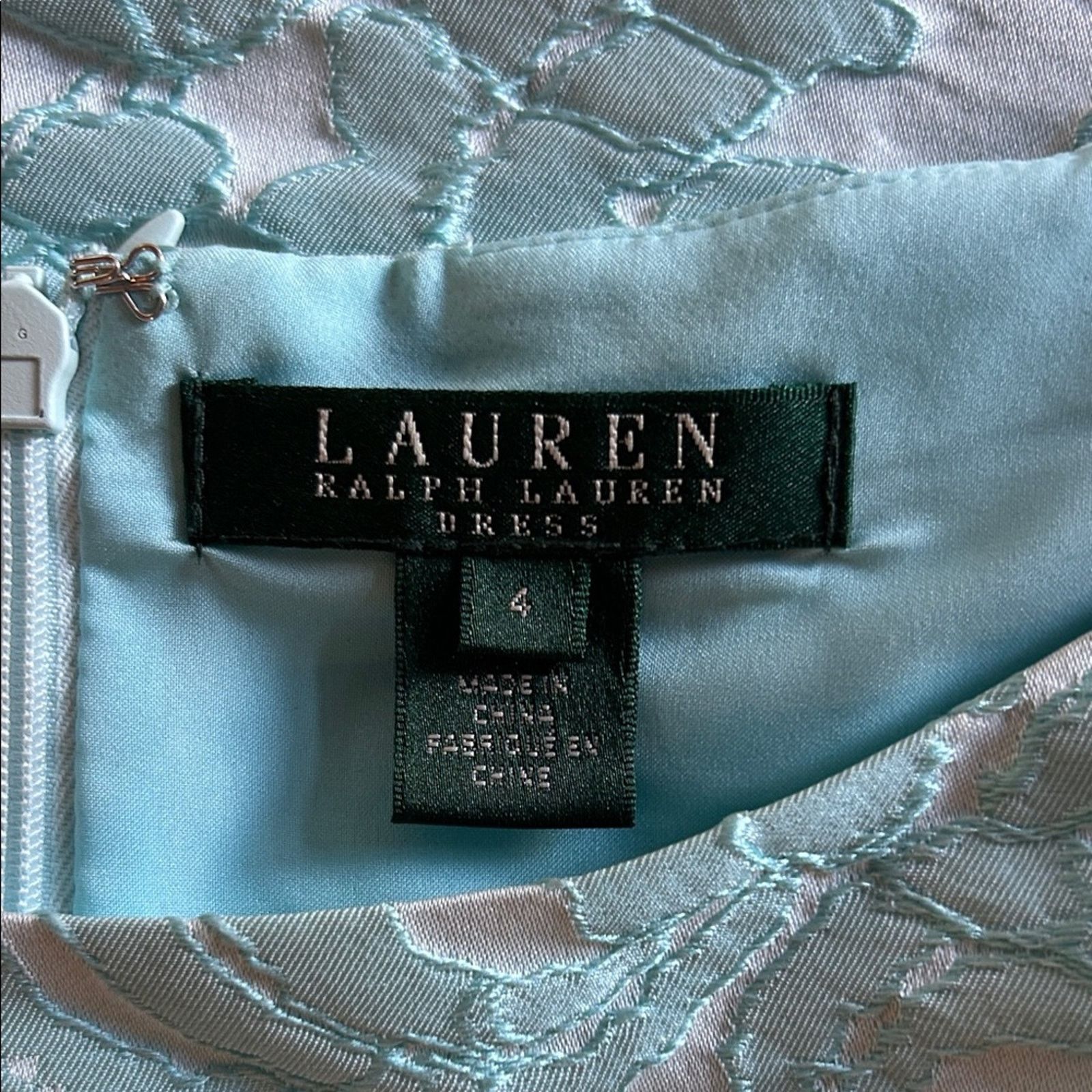 Lauren Ralph Lauren Lauren Ralph Lauren Pastel Mint Lace Sheath Dress Size S / US 4 / IT 40 - 2 Thumbnail