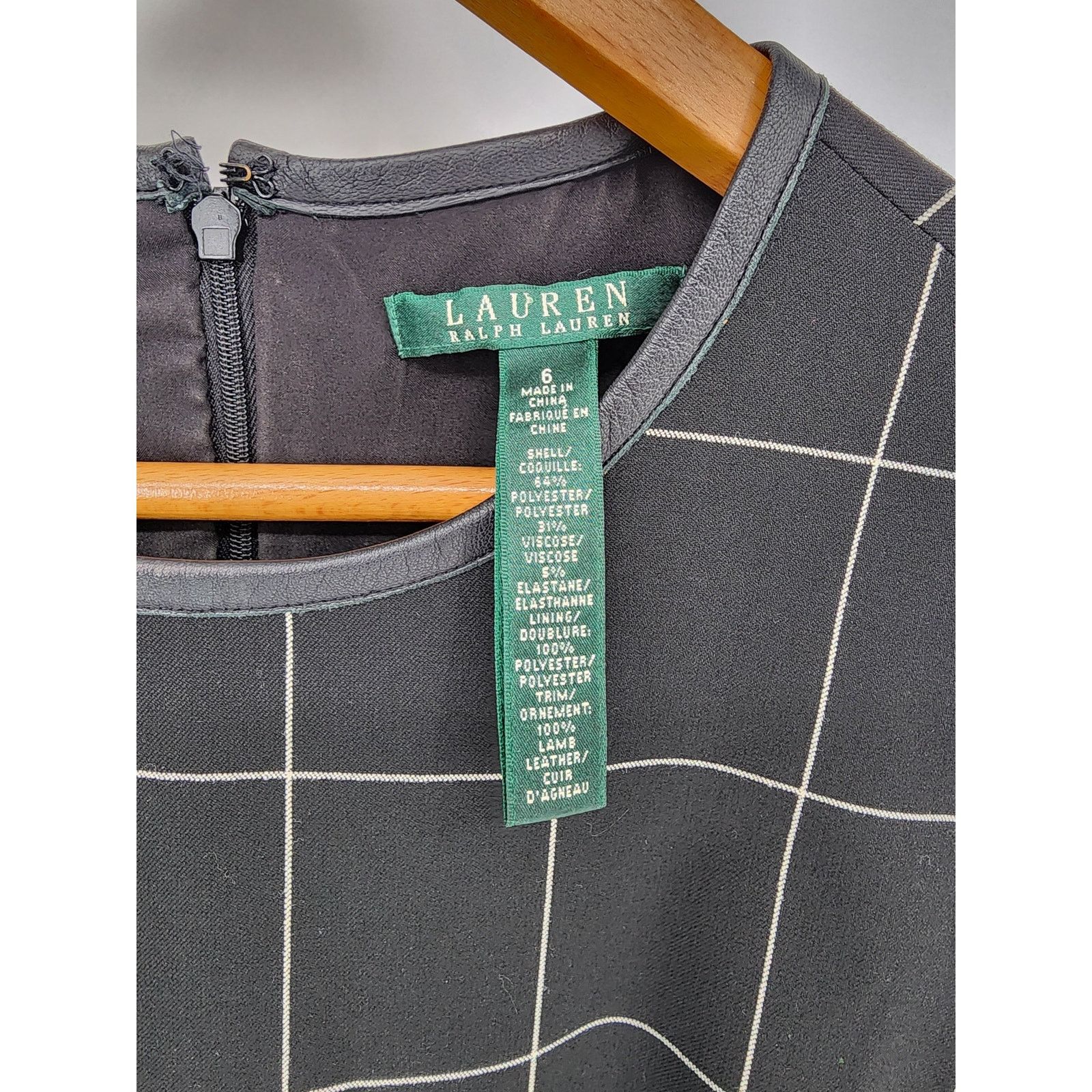 Lauren Ralph Lauren Lauren Ralph Lauren Black and White Plaid Shift Dress Size 6 Size M / US 6-8 / IT 42-44 - 5 Thumbnail