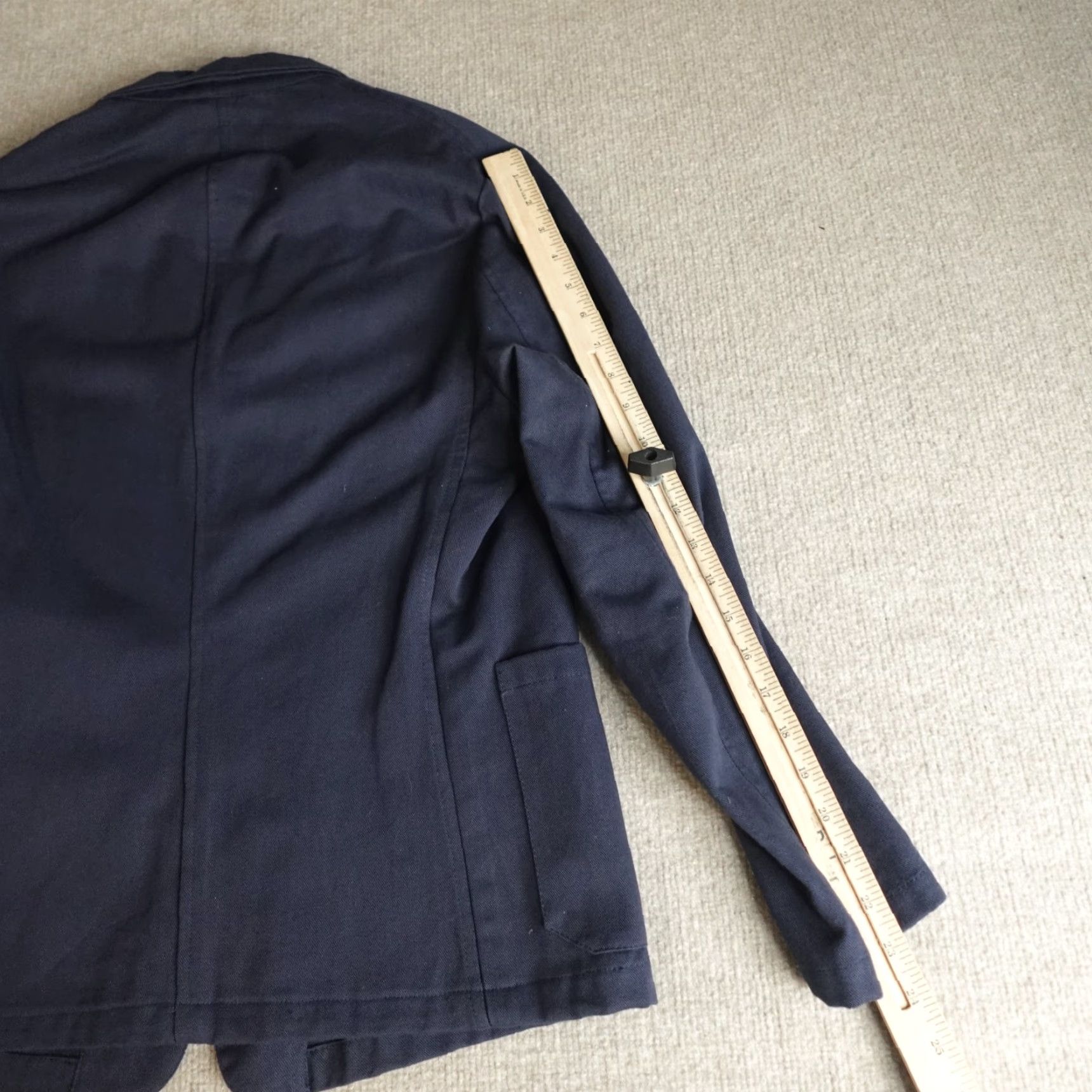 Vintage Carrier Company Sport Coat Blazer Jacket Medium Blue Notch Lapel Three-Button Single-Breasted Men Regular Cotton Casual Sports Vintage: No Size 40R - 5 Thumbnail