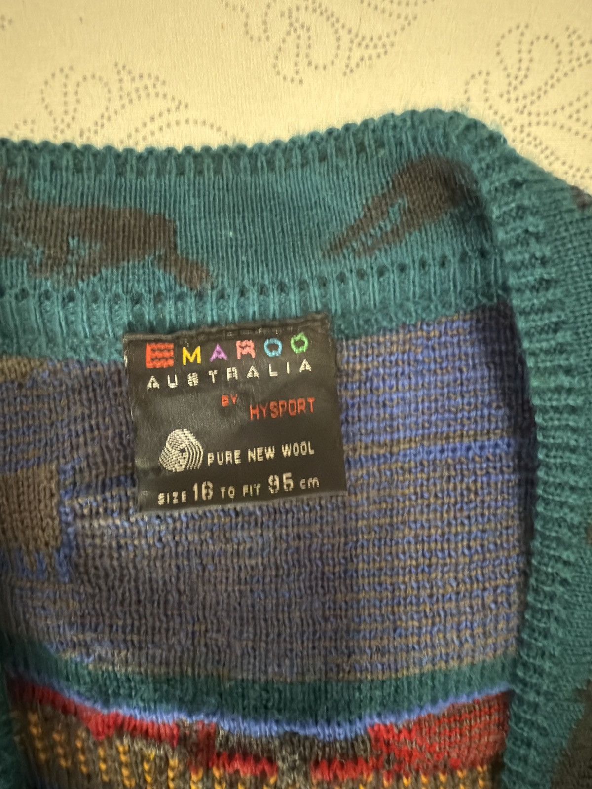 Coogi × Man Made In Australia × Vintage 90s Wool Knitwear Emaroo Australia Cardigan Sweater S Size US S / EU 44-46 / 1 - 8 Thumbnail