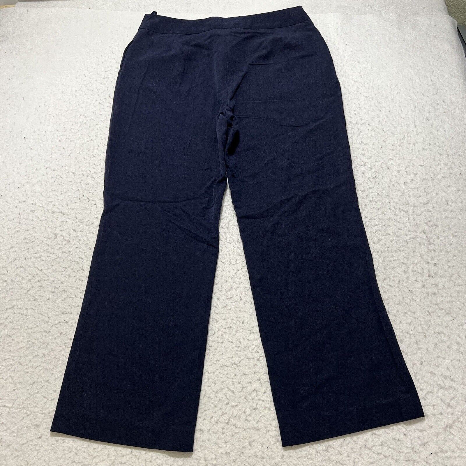Jones New York Jones Wear 10P Flat Front Linen Blend Navy Blue Chino Pants Size 32" / US 10 / IT 46 - 5 Thumbnail
