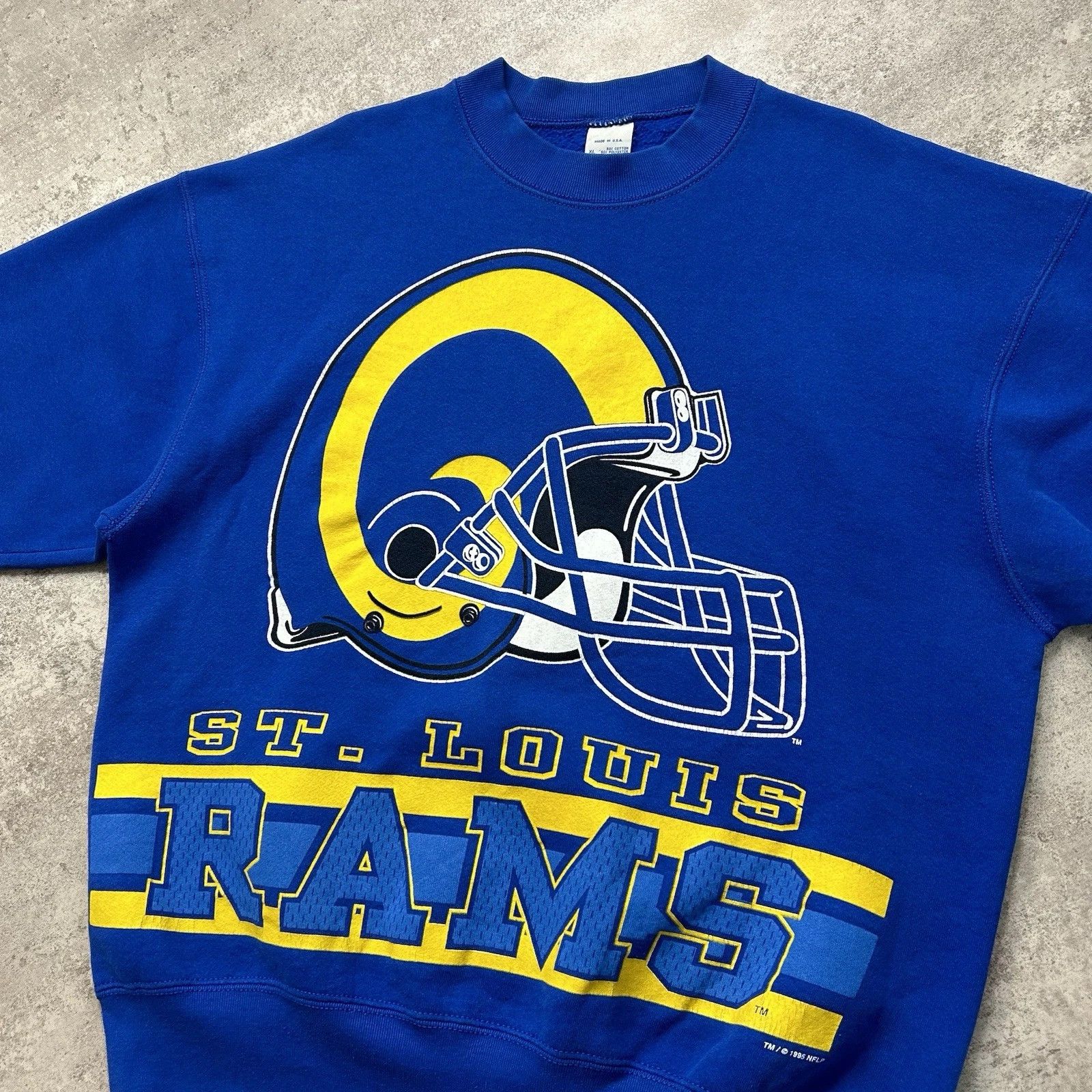 NFL × Vintage LA ST.LOUIS RAMS SALEM SPORTSWEAR 1995 DOUBLE SIDED Size US XL / EU 56 / 4 - 3 Thumbnail