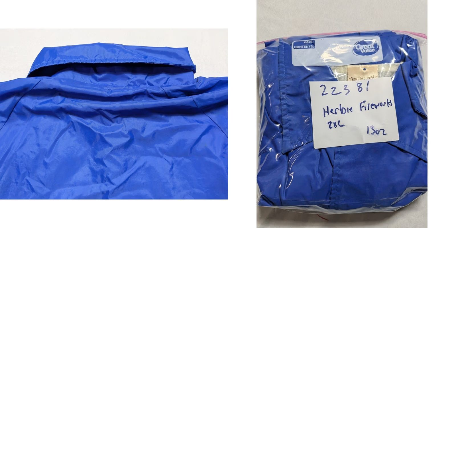 Vintage VTG 80s Herbie Famous Fireworks Auburn Sportswear Blue Coaches Jacket XXL USA Nylon Nylon Coat Sportswear Mens 2XL Blue 1980s USA Size US XXL / EU 58 / 5 - 10 Thumbnail