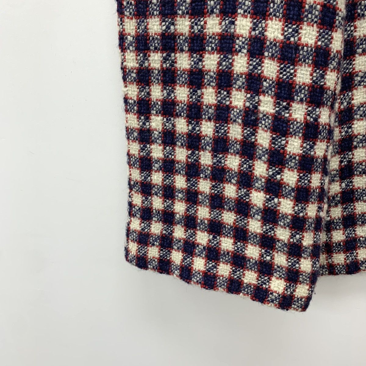 Gucci Gucci Plaid Woven Wool Wide-leg Casual Pants K26WX Size 27" / US 4 / IT 40 - 4 Thumbnail