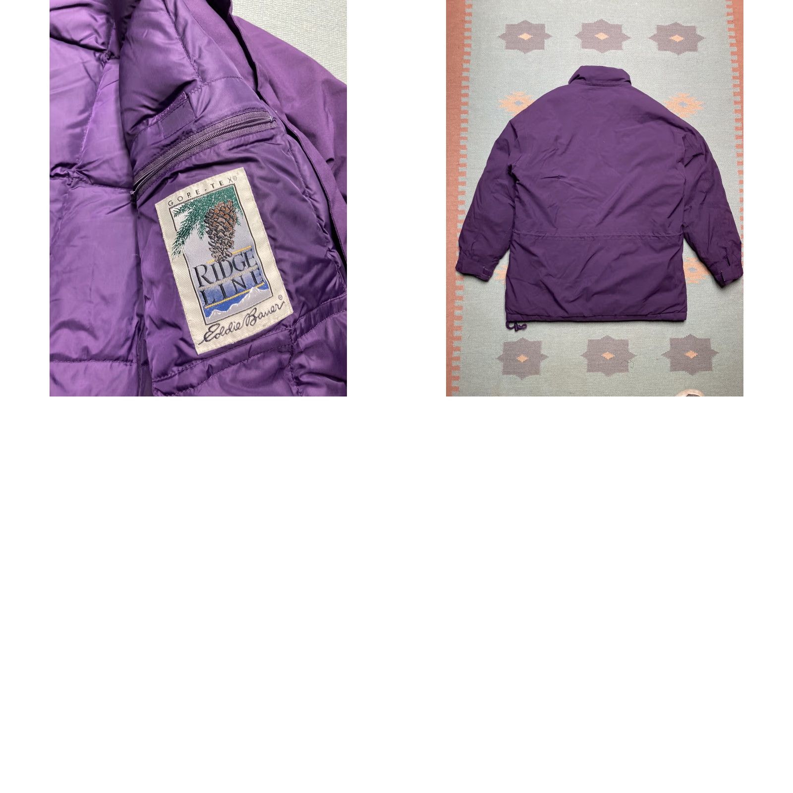 Eddie Bauer VINTAGE Eddie Bauer Ridge Line Goose Down Jacket Women Medium Purple Full Zip Parka Size M / US 6-8 / IT 42-44 - 9 Thumbnail