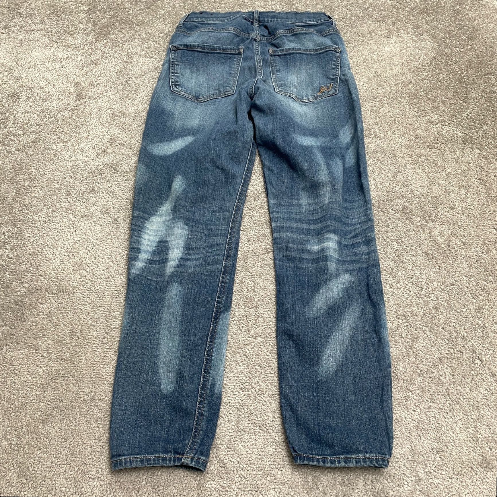 Express VINTAGE: No. Express Spotted Denim Ankle Jegging Women’s Sz 4 Blue High-Rise Jeans 28x27.5 Size 27" / US 4 / IT 40 - 2 Thumbnail
