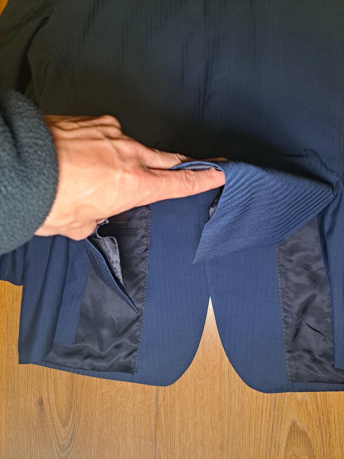 Jos. A. Bank Jos A Bank Vitale Barberis Canonico Suit 48L 43x31 Navy Blue Size 48L - 11 Thumbnail
