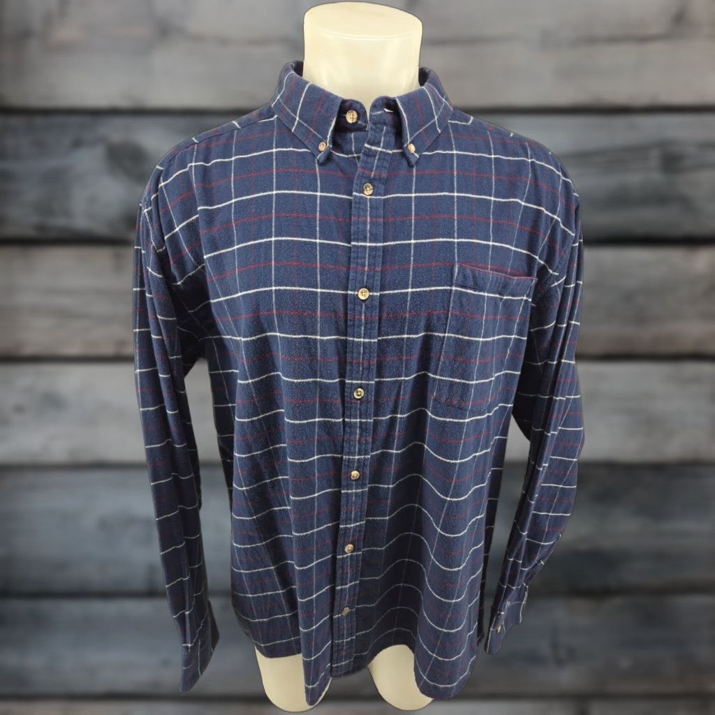 Mountain Khakis VINTAGE Mountain Khakis Shirt Mens XXL Blue Button-Up Cotton Plaid Flannel Size US XXL / EU 58 / 5 - 1 Thumbnail