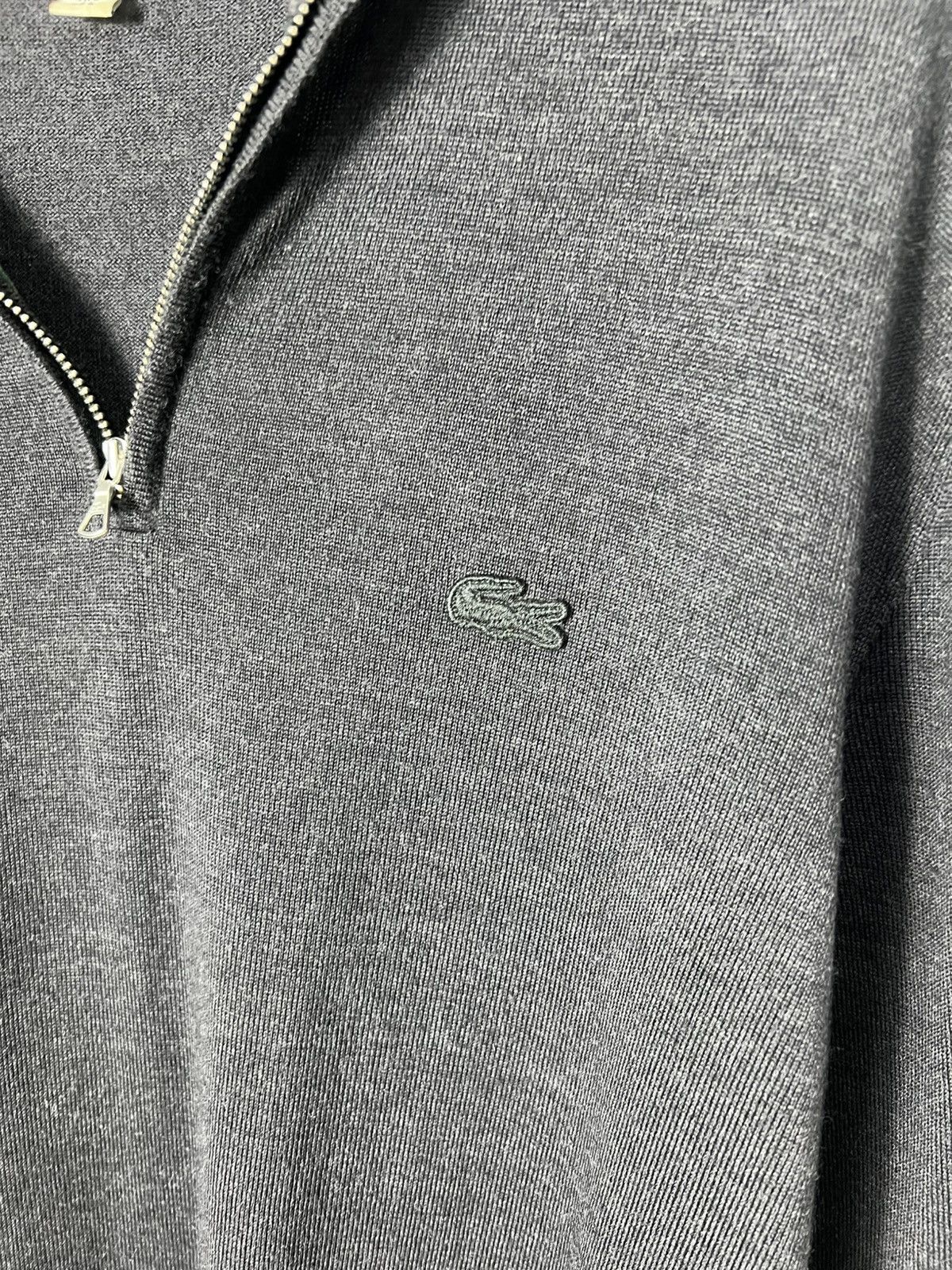 Lacoste Vintage luxury streetwear Lacoste 1/4 Zip Sweater Size US L / EU 52-54 / 3 - 3 Thumbnail