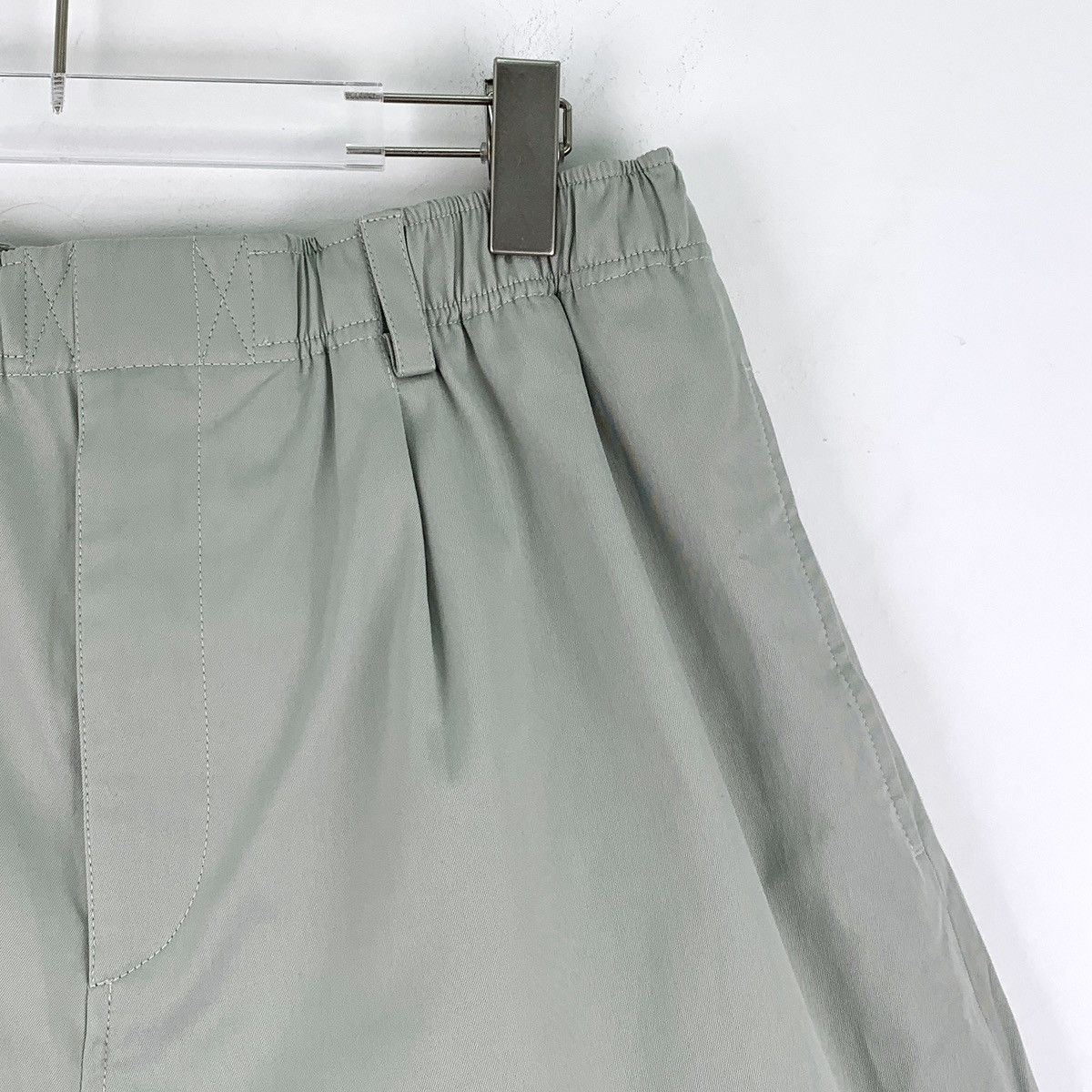 Hermes Hermes 24FW Grey Cotton Elastic Waist Casual Shorts K26WX Size US 28 / EU 44 - 3 Thumbnail