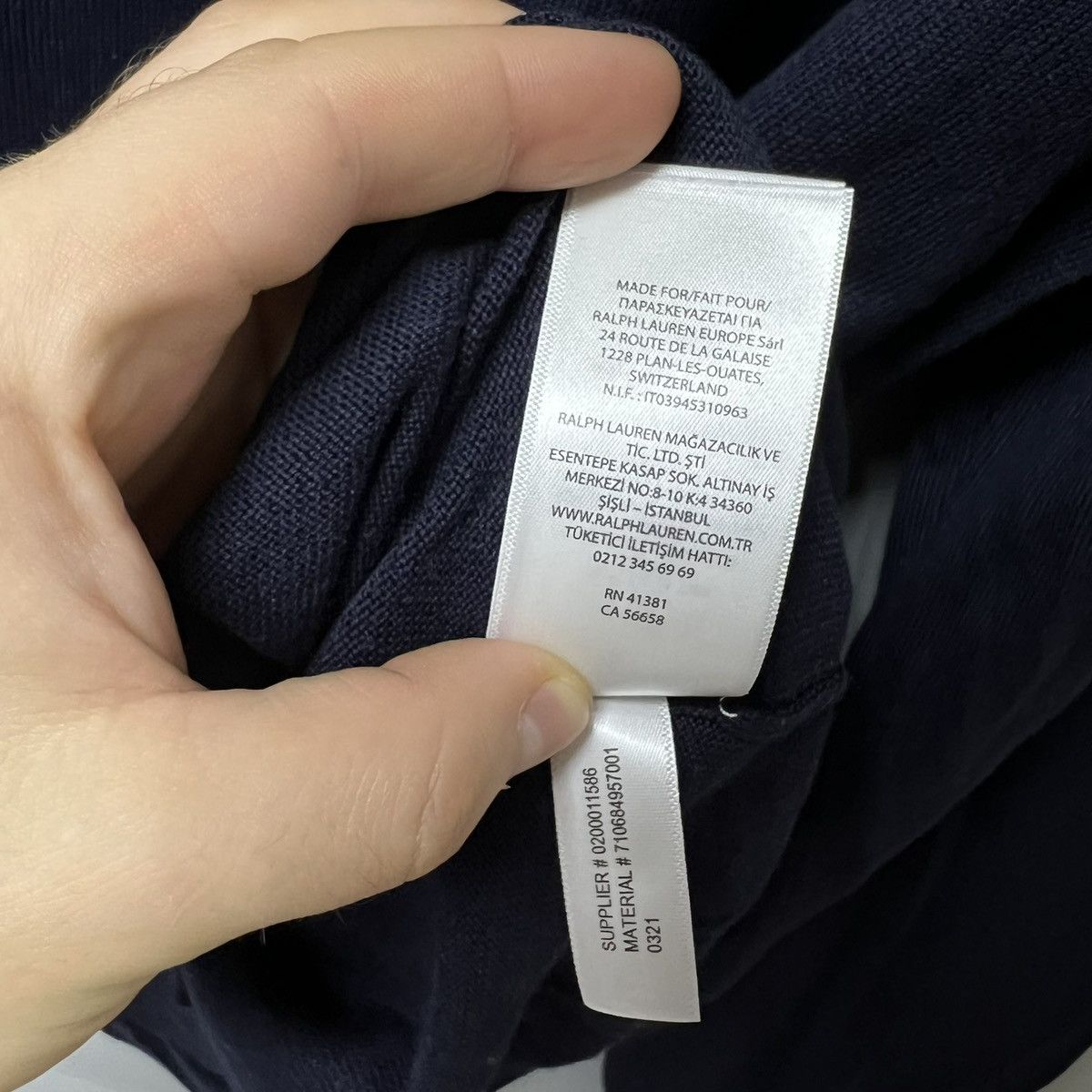 Polo Ralph Lauren Polo Ralph Lauren Sweater Navy Men’s Pima Cotton Size US XL / EU 56 / 4 - 9 Thumbnail