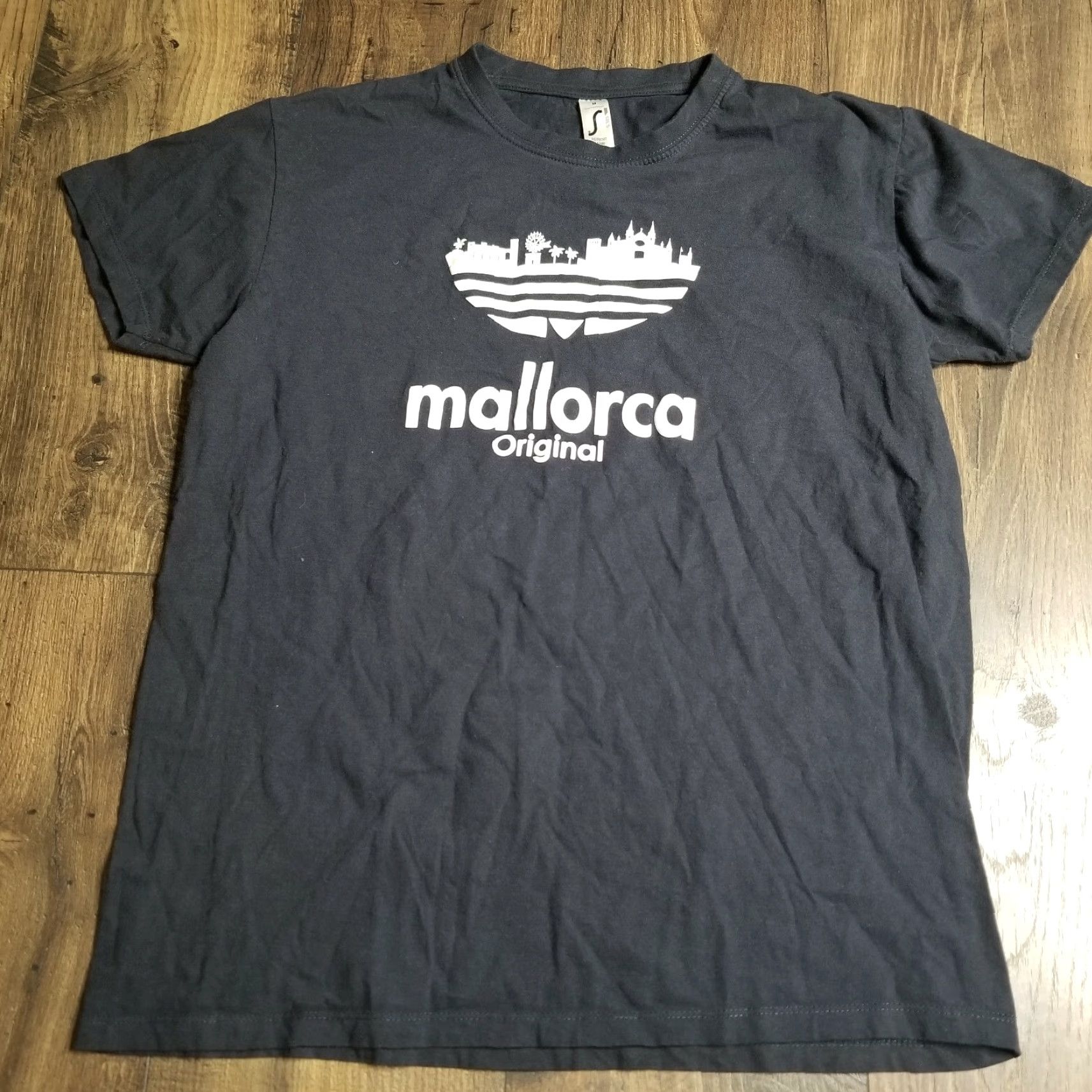 Hard Rock Cafe VINTAGE Hard Rock Mallorca Spain T Shirt Women's Cap Sleeve Crew Neck Travel Macho Retro Graphic - M Blue Womens Shirt Modern Style Size M / US 6-8 / IT 42-44 - 2 Thumbnail