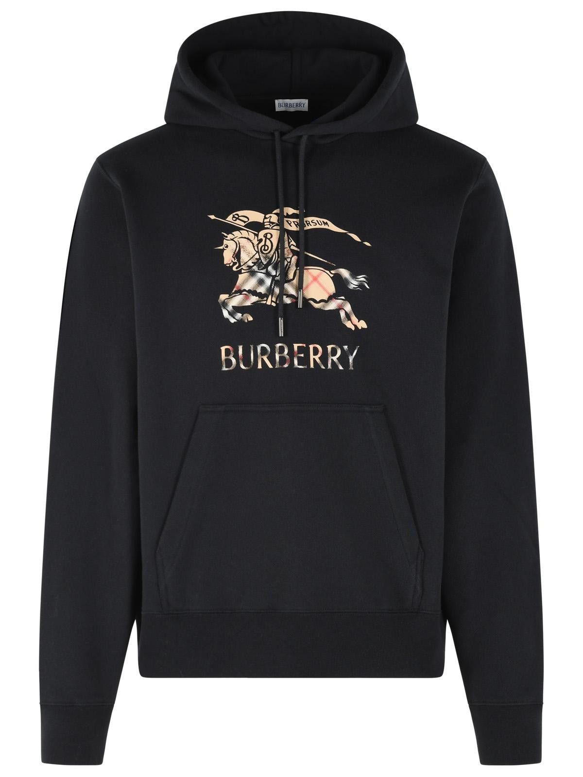 Burberry BURBERRY 'Simon' Black Cotton Sweatshirt Size US L / EU 52-54 / 3 - 1 Thumbnail